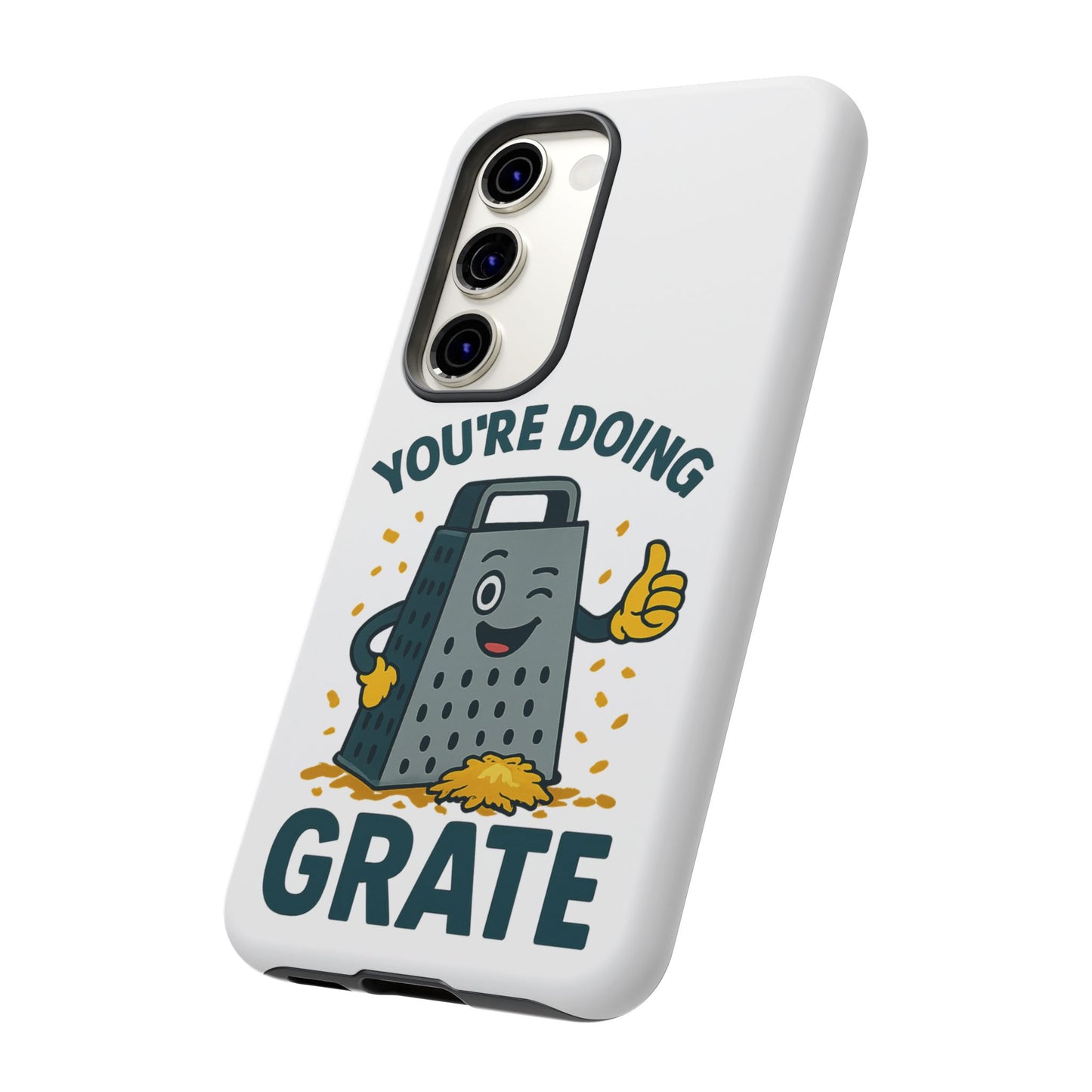 Samsung Tough Case - 'You're Doing Grate' Cheese Grater Design Phone Case for Chefs Foodie Accessory