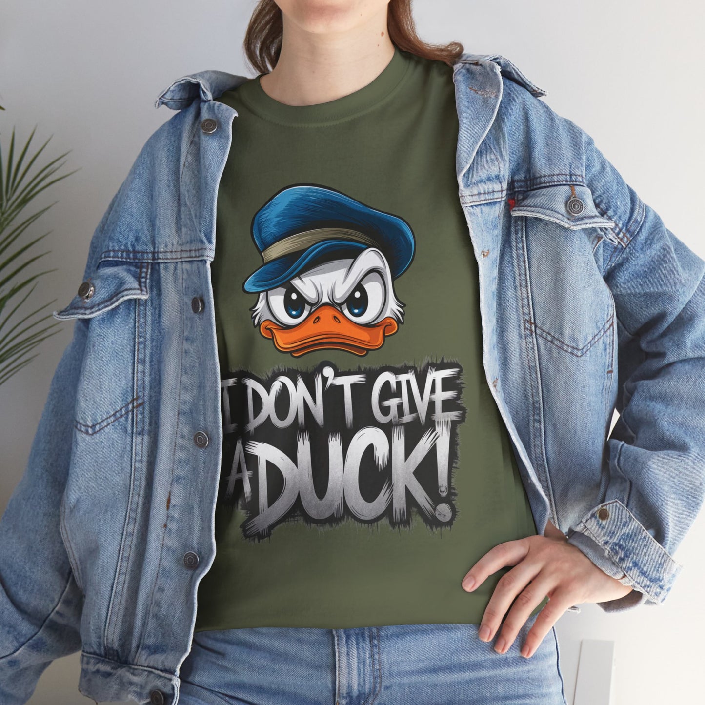 I Don’t Give a Duck Shirt – Funny Grumpy Duck Tee – Sarcastic Animal Graphic Shirt – Unisex Gift for Duck Lovers & Meme Fans