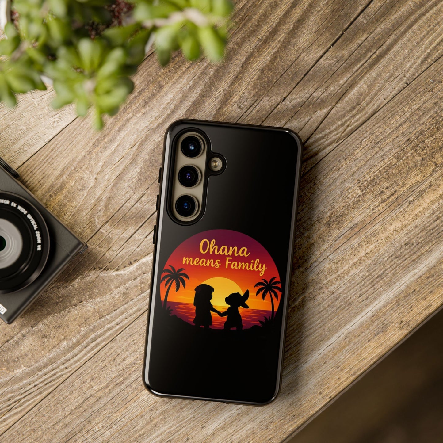 Ohana Means Family Samsung Case – Cute Hawaii Sunset Phone Cover – Lilo and Stitch-Inspired Gift – Protective Case for Galaxy S Series