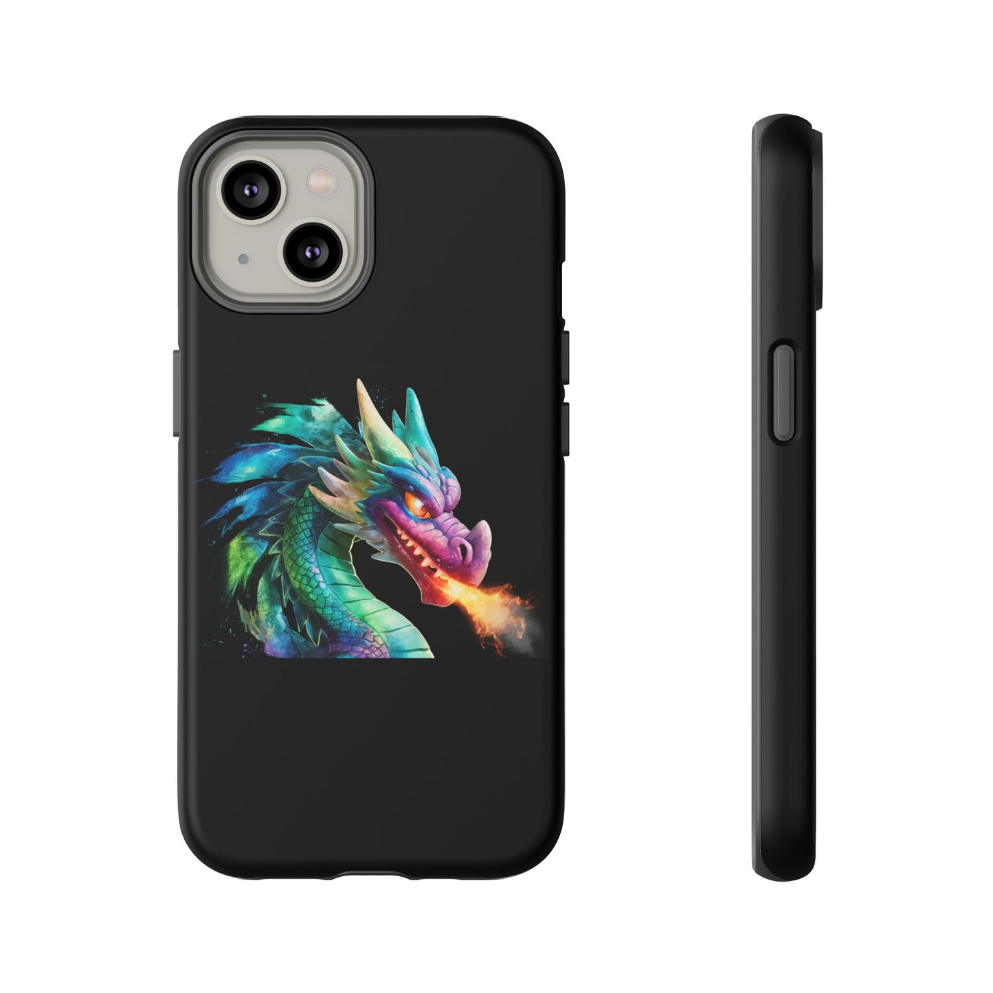 Dragon iPhone Case - Fantasy Fire-Breathing Art Protective Cover - Bookish Dark Academia Aesthetic Gift for Teens and Adults