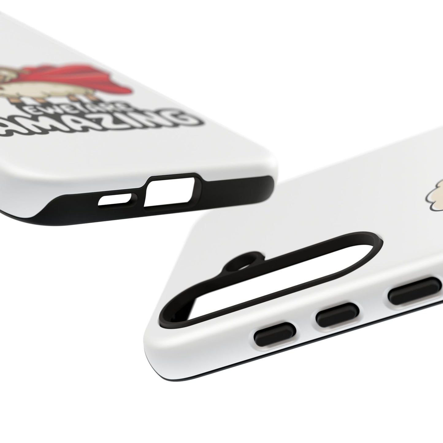 Funny Samsung Case - Cute Sheep Phone Cover - "Ewe Are Amazing" Gift for Her or Him - Animal Pun Superhero Case - Samsung Case