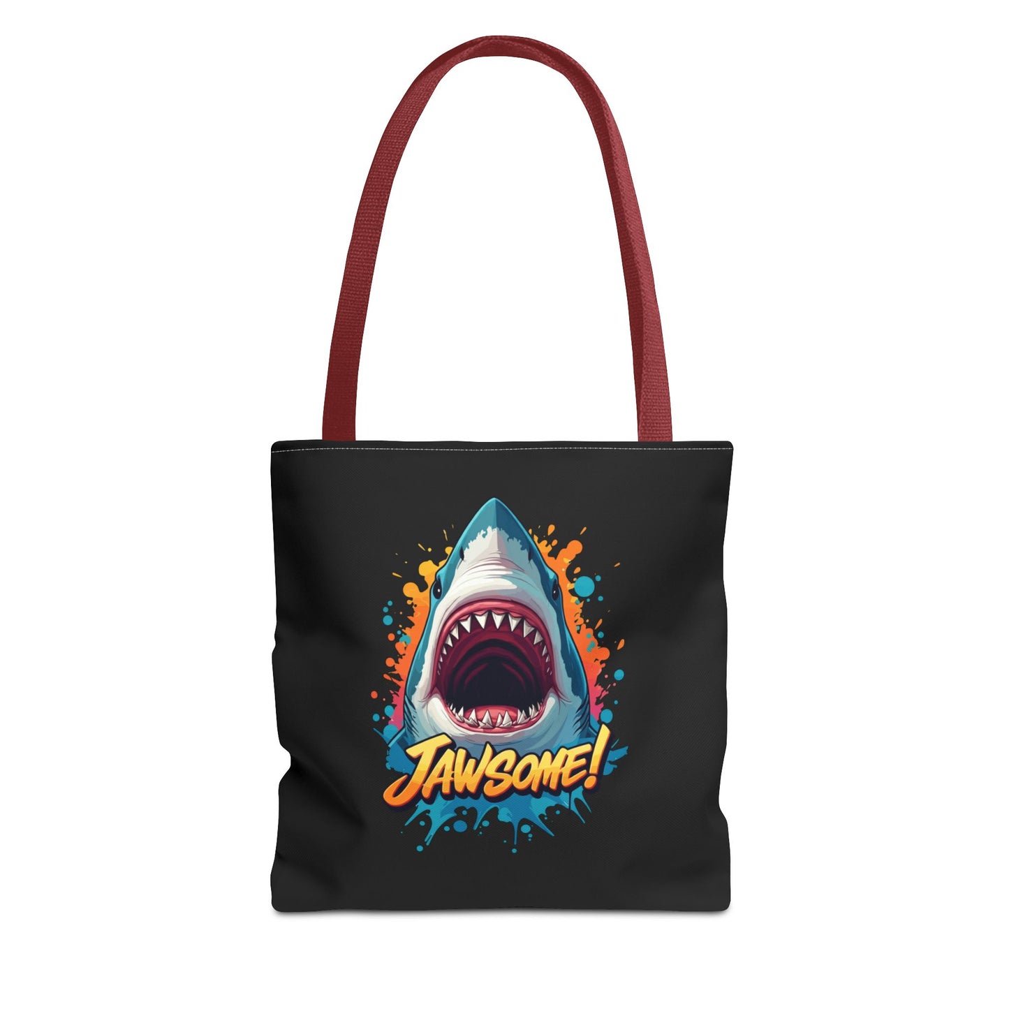Shark Tote Bag – JAWSOME Funny Ocean Lover Bag – Durable Reusable Grocery, Beach, or Everyday Tote – Gift for Shark Fans & Sea Lovers