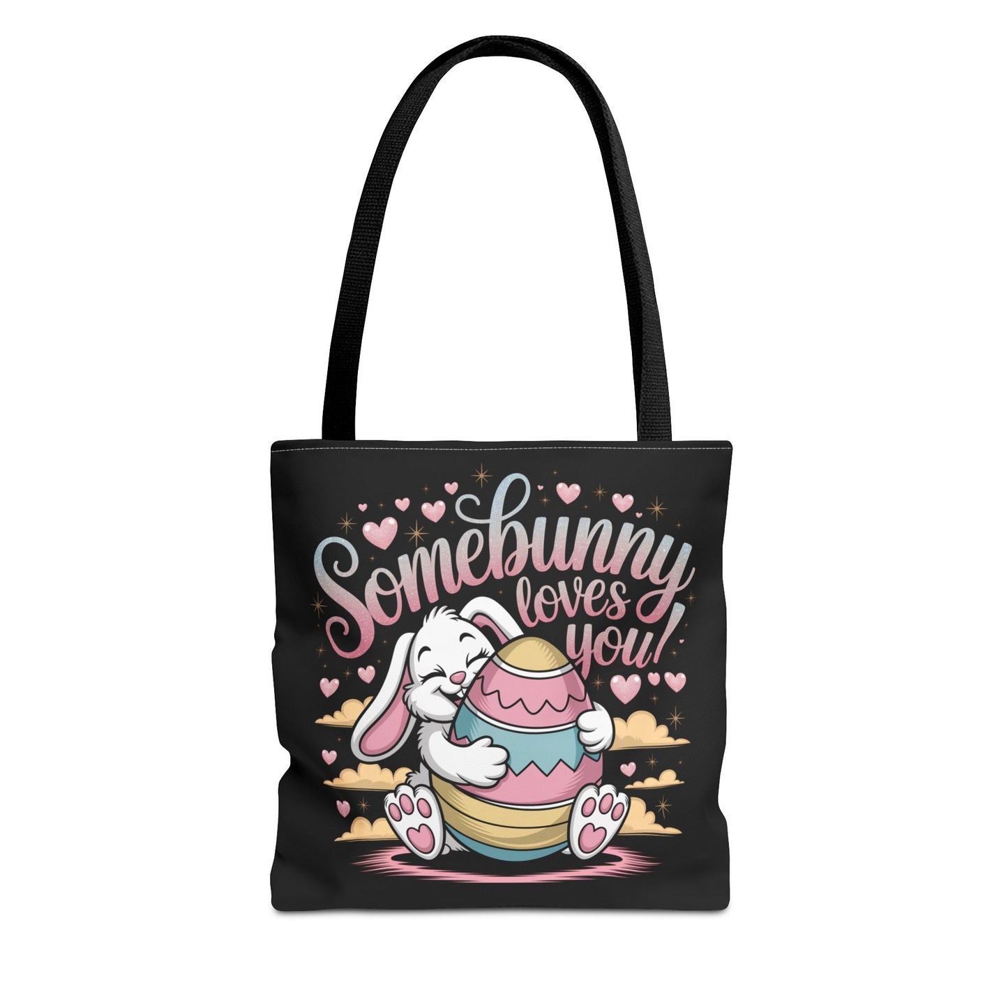 Easter Bunny Tote Bag Somebunny Loves You Easter Bag Bunny