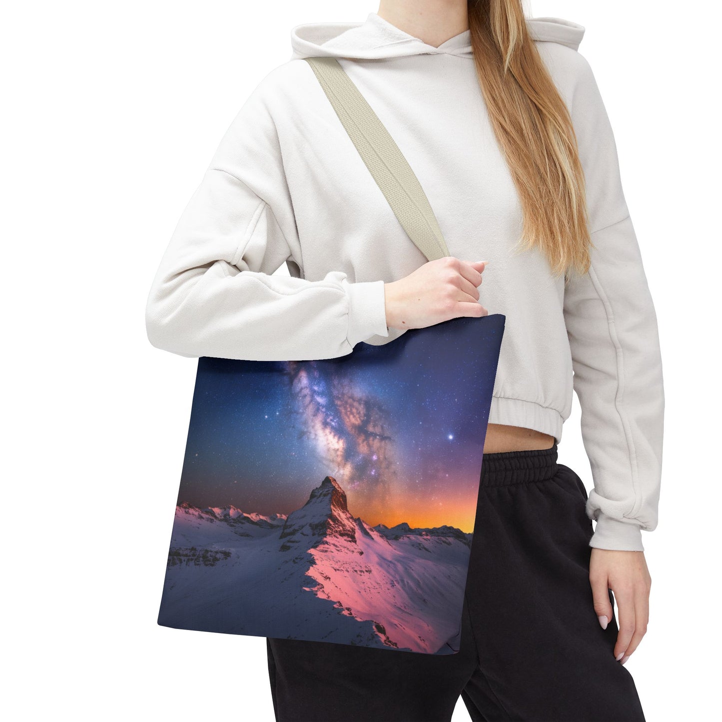 Stunning Mountain Galaxy Tote Bag - Nature Lover's Eco-Friendly Bag