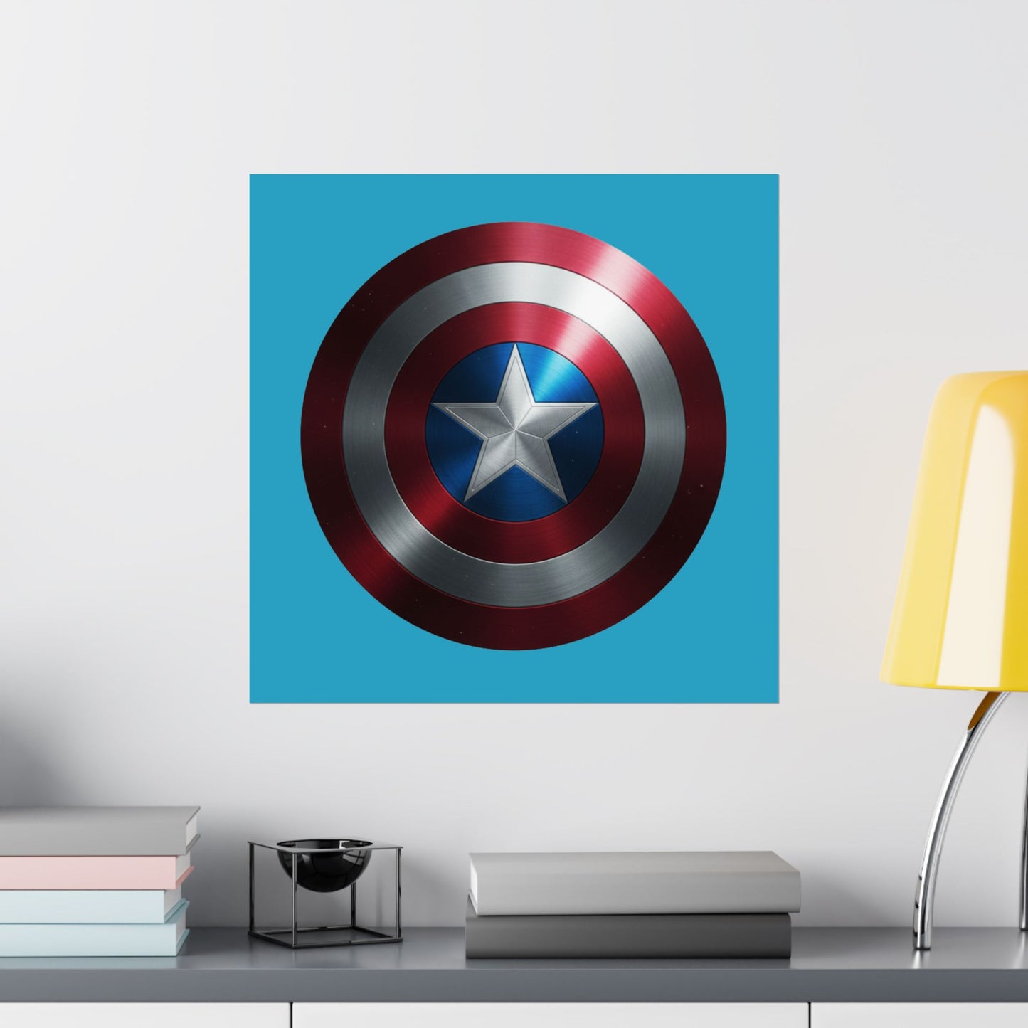 Superhero Shield Matte Vertical Poster - Marvel-Inspired Wall Art for Fans