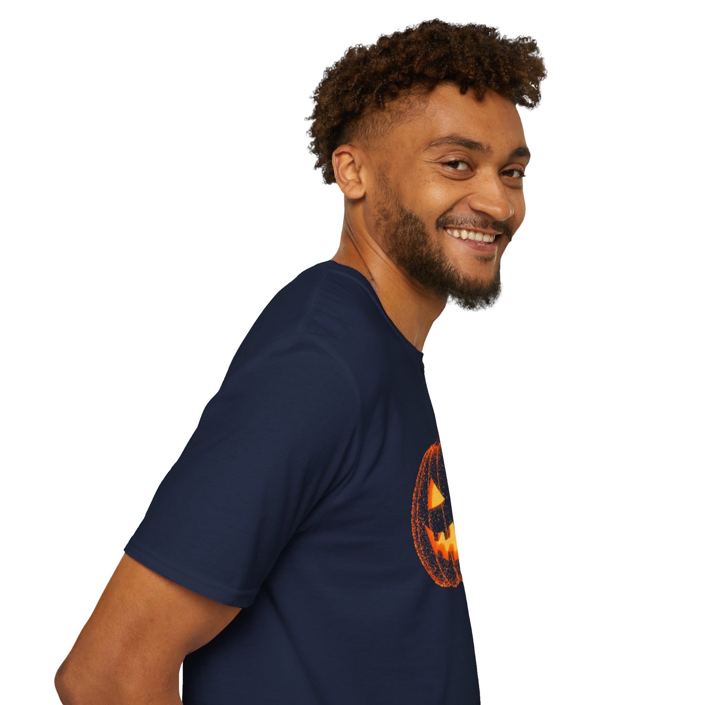 Bioluminescent Jack-O'-Lantern Halloween Shirt - Glowing Pumpkin Face Tee, Spooky Fall T-Shirt, Halloween Party Shirt, Unisex Fit