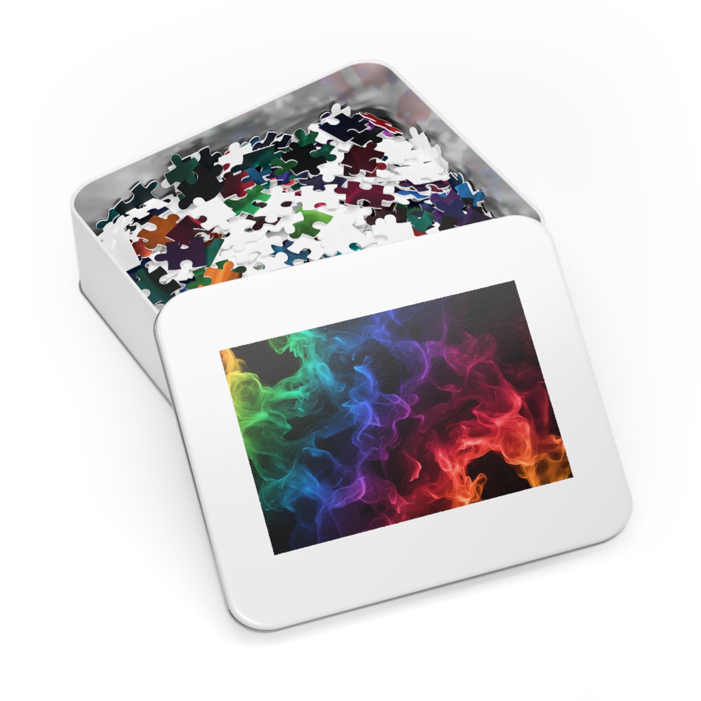 Jigsaw Puzzle with Smoke Design
