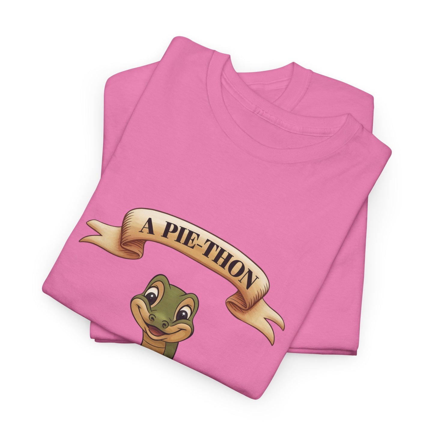 A Pie-Thon Funny Snake Pun Shirt – Cute Animal Joke T-Shirt – Quirky Graphic Tee for Pun Lovers, Reptile Fans, and Unique Gift Ideas