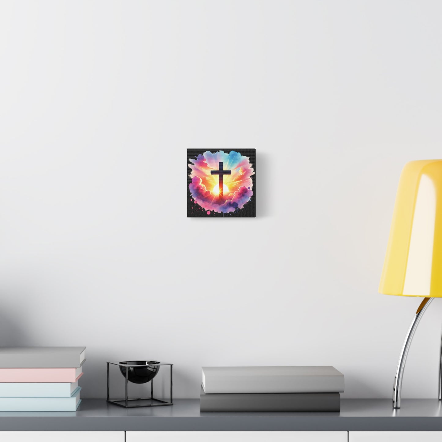 Inspirational Watercolor Cross Wall Art Christian Home Decor Faith Based Canvas Religious Art Inspirational Canvas