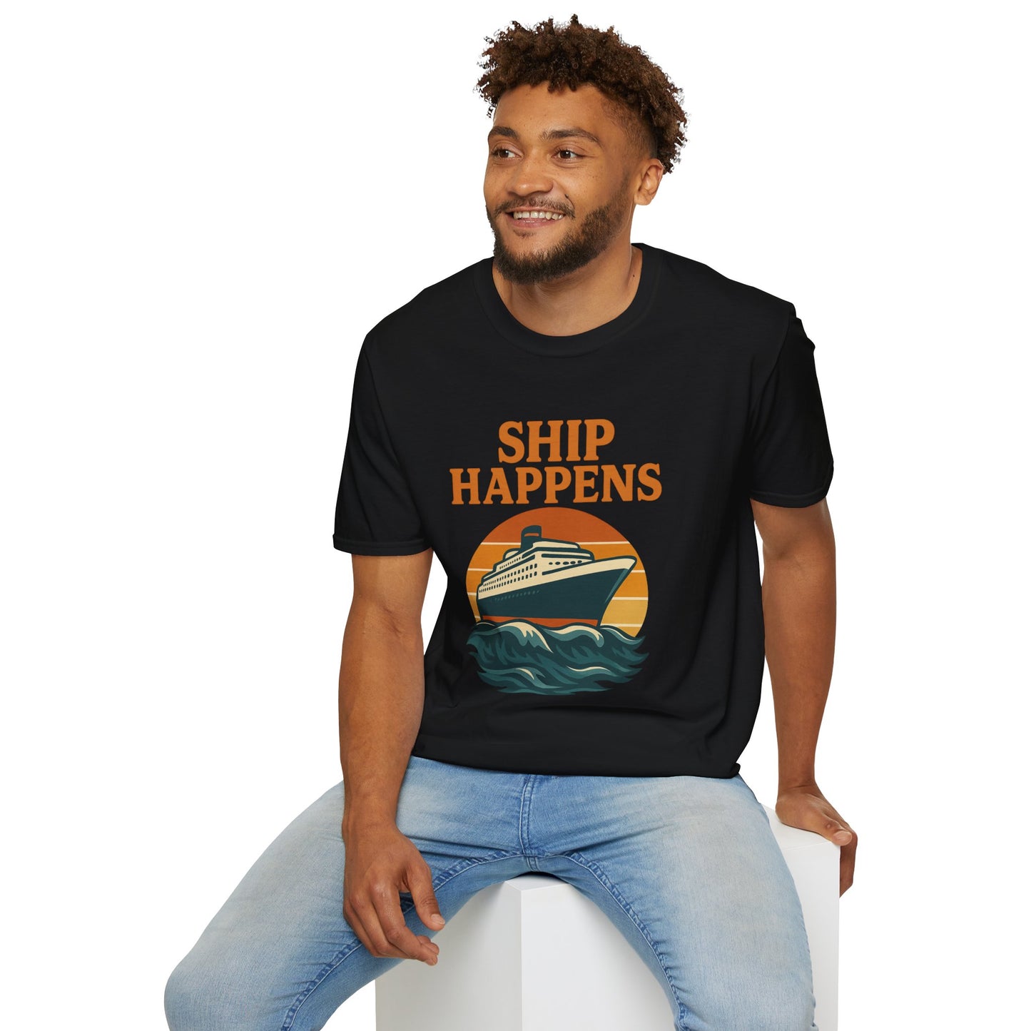 Ship Happens Tee • Funny Nautical Pun Shirt • Comfort Colors Unisex Cruise Vacation Tee • Ocean Humor • Gift for Sailors & Beach Lovers