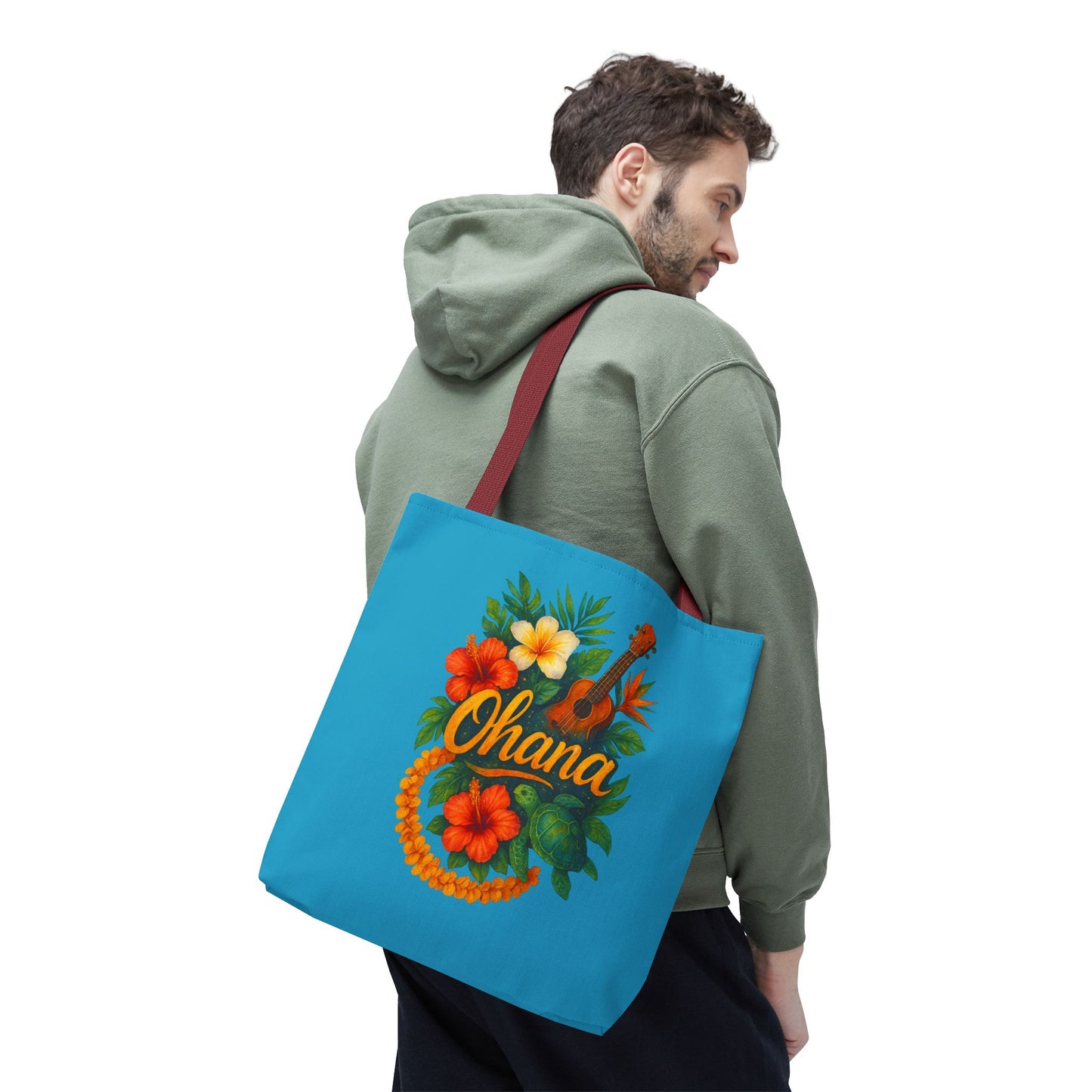 Hawaiian Ohana Tote Bag | Tropical Reusable Beach Bag | Aloha Gift Idea | Island Vibes Bag | Summer Tote | Luau Party Favor | Coastal Bag