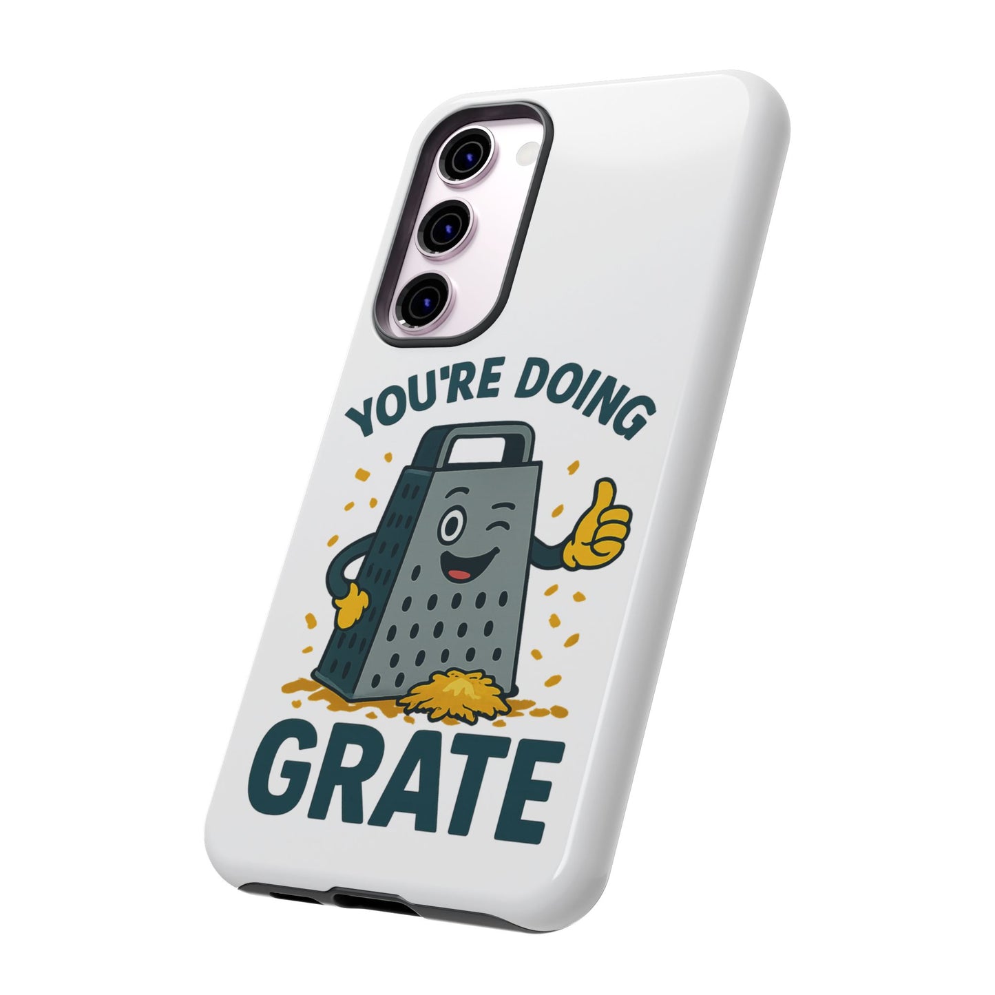 Samsung Tough Case - 'You're Doing Grate' Cheese Grater Design Phone Case for Chefs Foodie Accessory