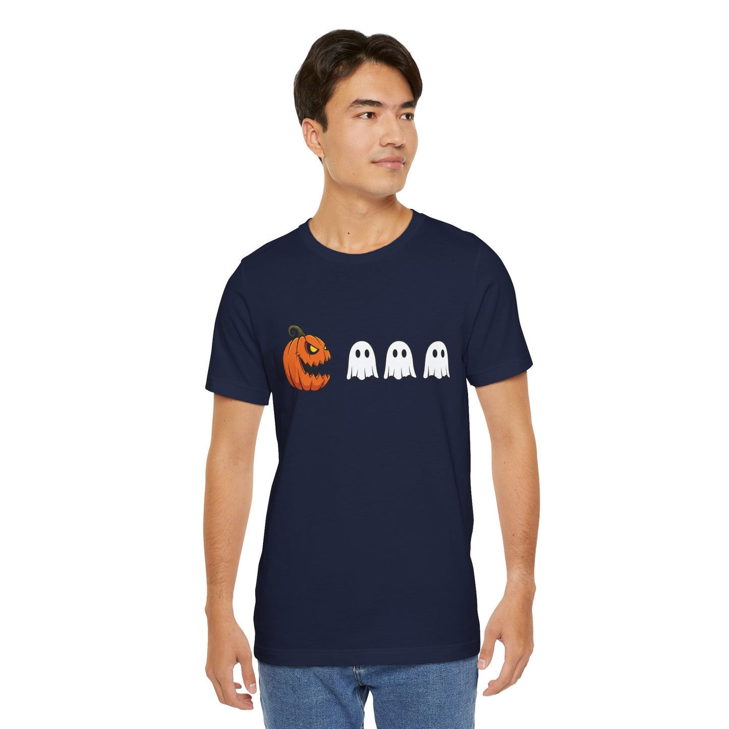 Pumpkin Pac-Man Shirt, Halloween Arcade Tee, Pumpkin Chase Ghosts Tee, Retro Gaming Halloween, Spooky Season Shirt, Vintage Game Pumpkin Top