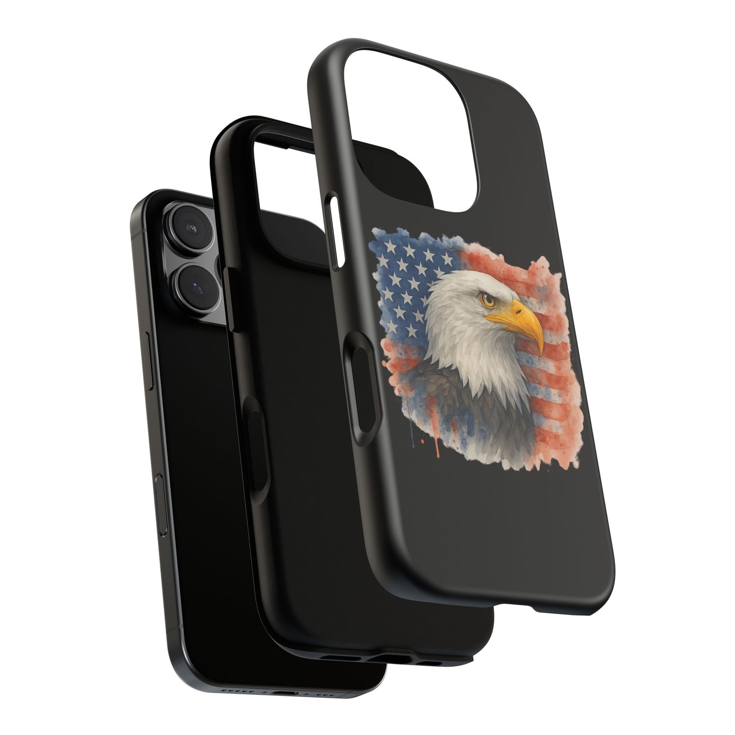 Patriotic Eagle Phone Case for iPhone - Tough Cases with American Flag Design 4th of July Case Memorial Day Veteran's Day