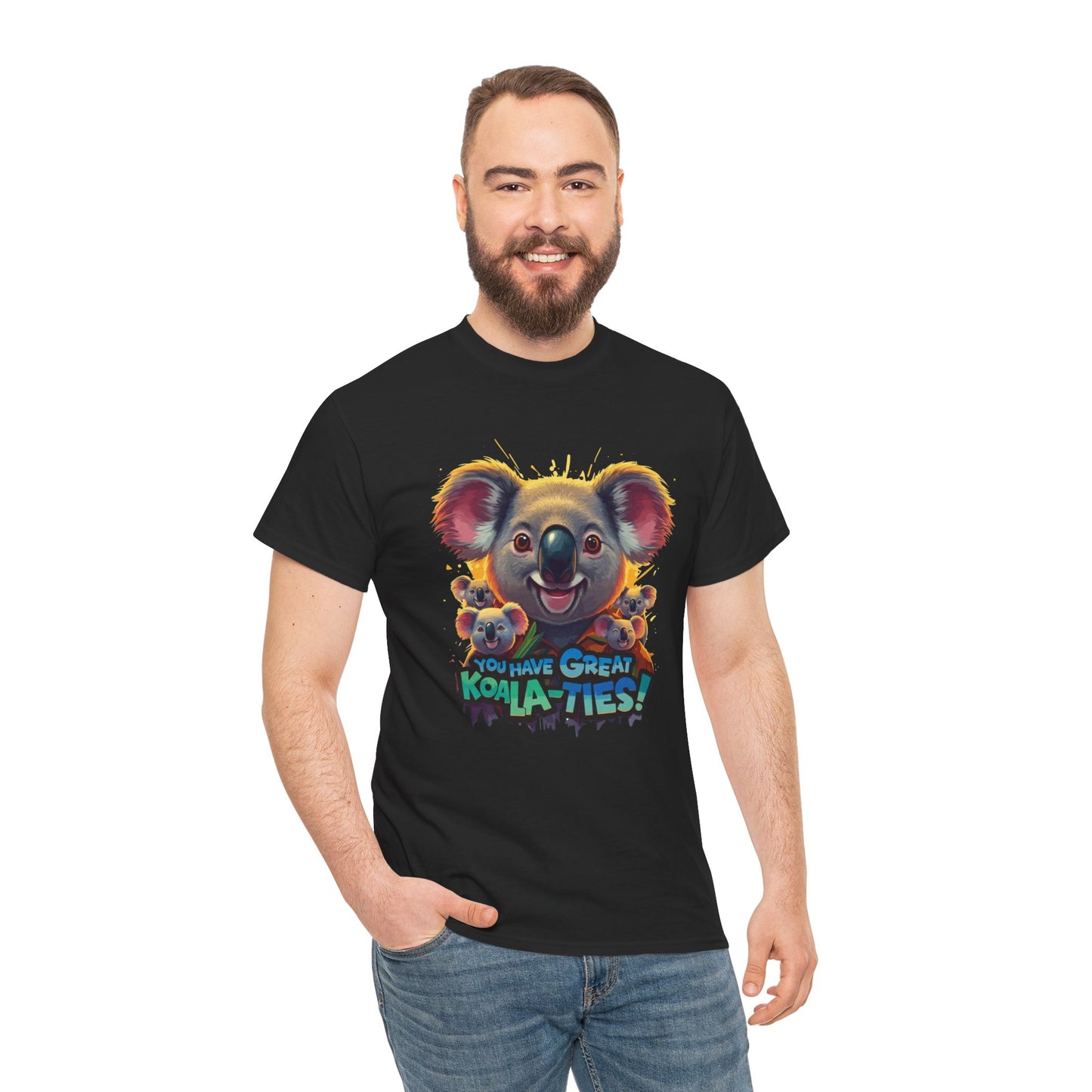 You Have Great Koala‑ties Tee – Cute Koala Pun T‑Shirt, Animal Lover Gift, Funny Wildlife Graphic, Unisex Casual Tee