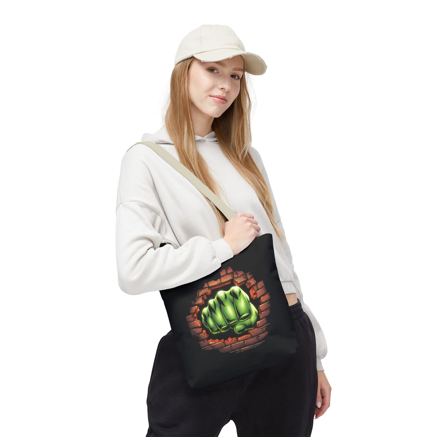 Green Fist Tote Bag, Comic Book Bag, Geeky Gift, Tote for Geeks, Reusable Bag