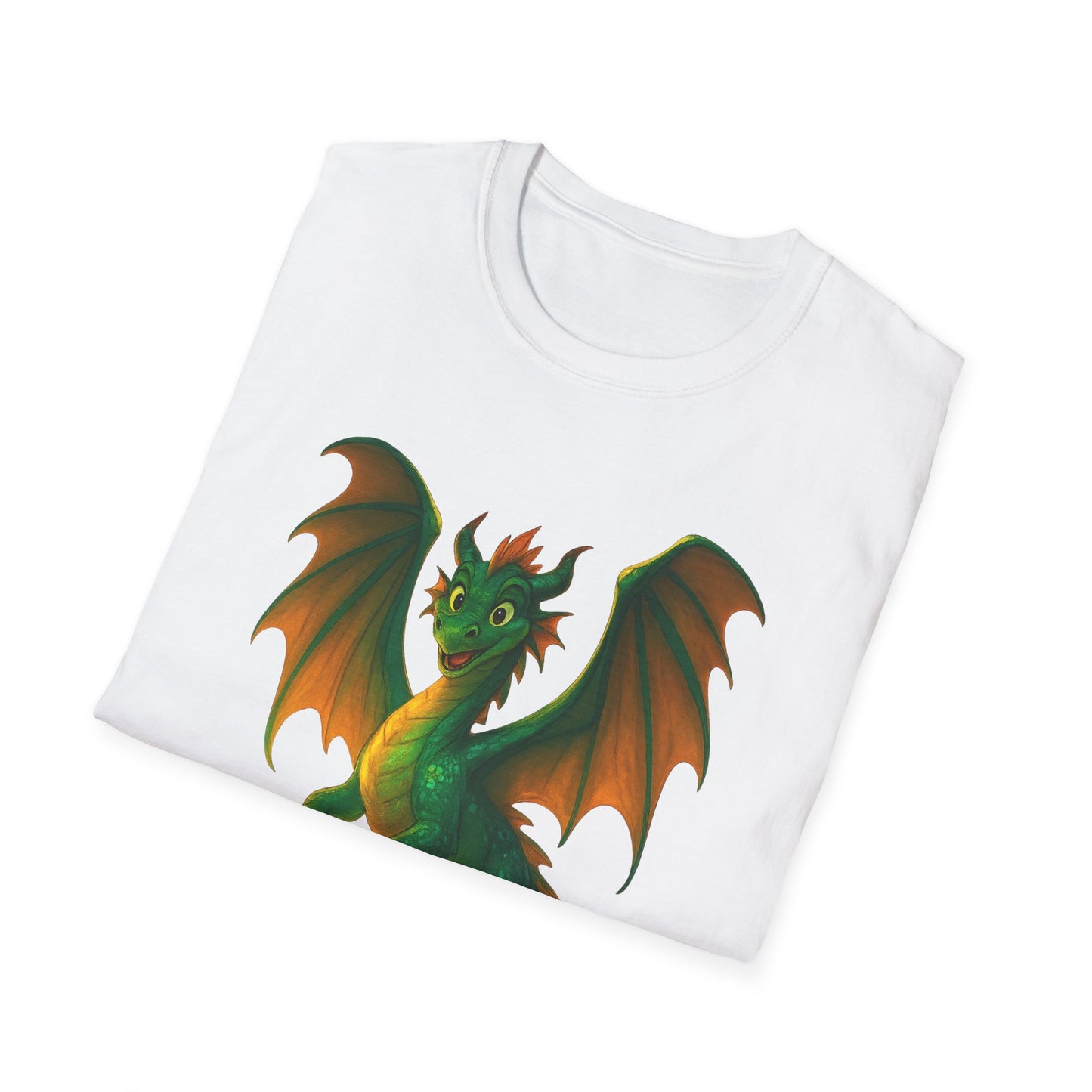 Green Dragon Fantasy T-Shirt | Unisex Mythical Creature Tee | DnD Gamer Gift | Cool Dragon Shirt | Magic RPG Nerdy Graphic Tee