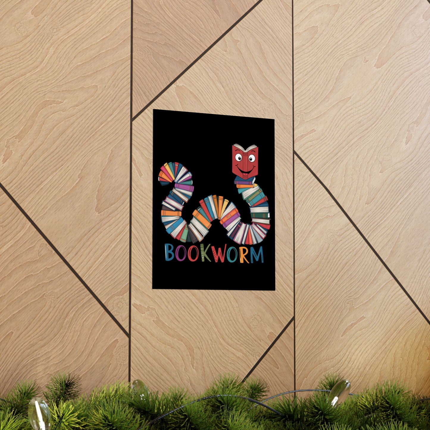 Vertical Poster Bookworm Matte Print