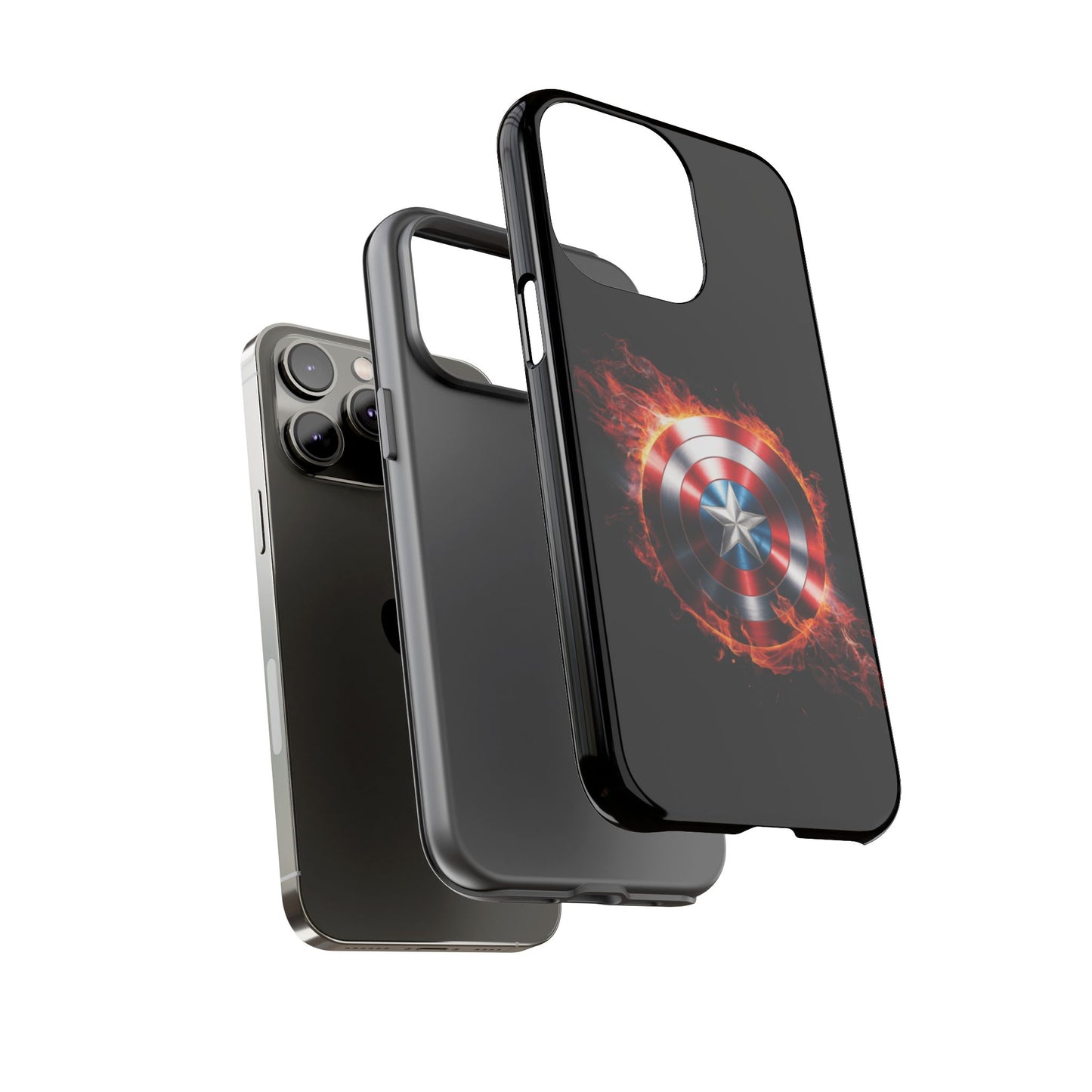 iPhone Case - Captain America Shield in Flames