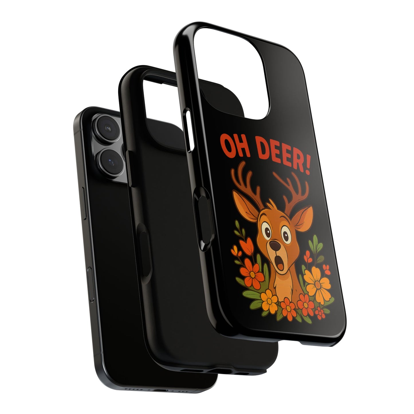 iPhone Case - Startled Deer 'Oh Deer' Nature Lover Phone Case Funny iPhone Accessory
