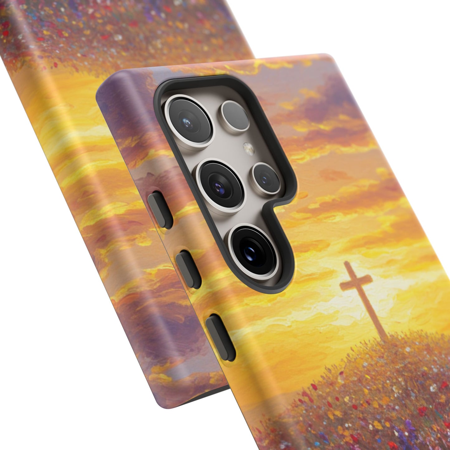 Samsung Phone Case - Monet Style Cross Christian Phone Case Spiritual Case Inspirational Samsung Case