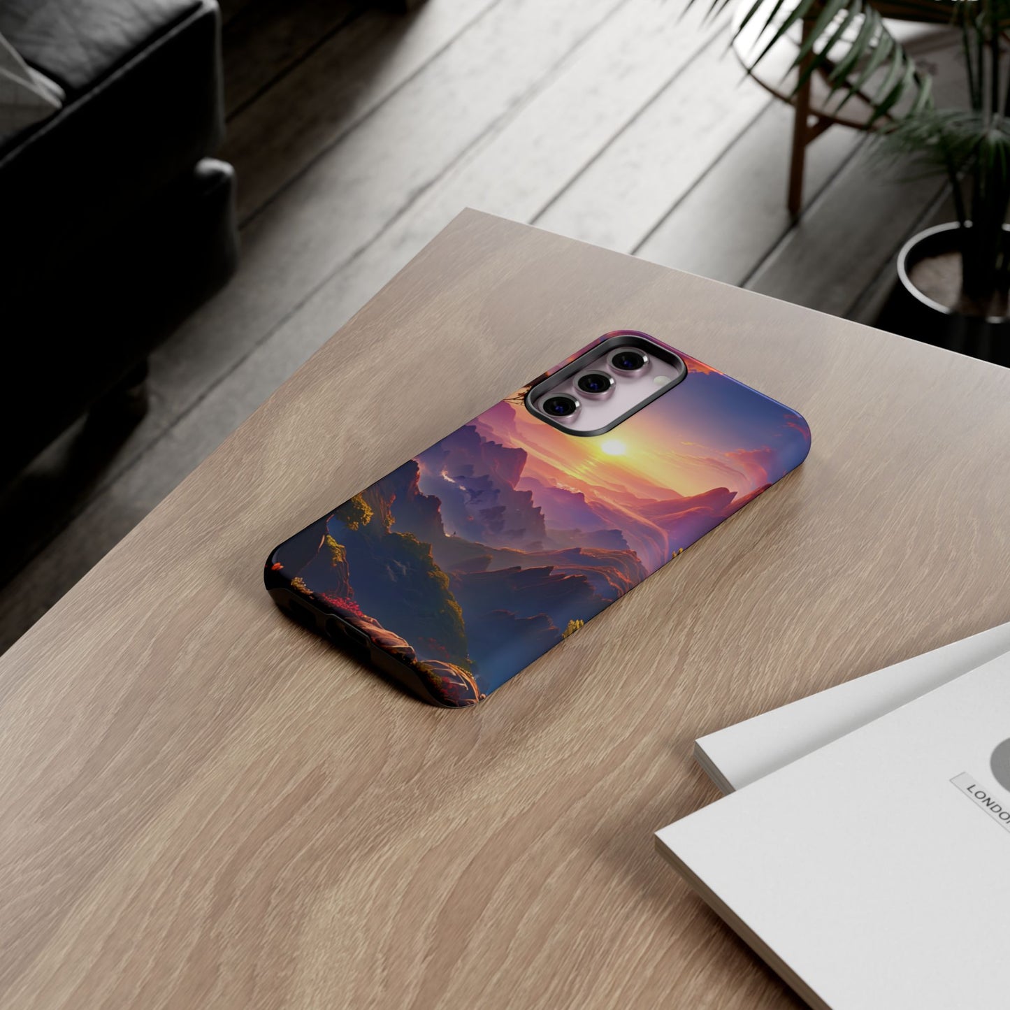 Samsung Tough Case Sunset Landscape Illustration
