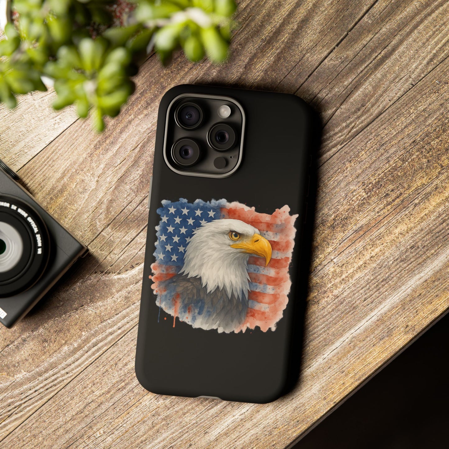 Patriotic Eagle Phone Case for iPhone - Tough Cases with American Flag Design 4th of July Case Memorial Day Veteran's Day