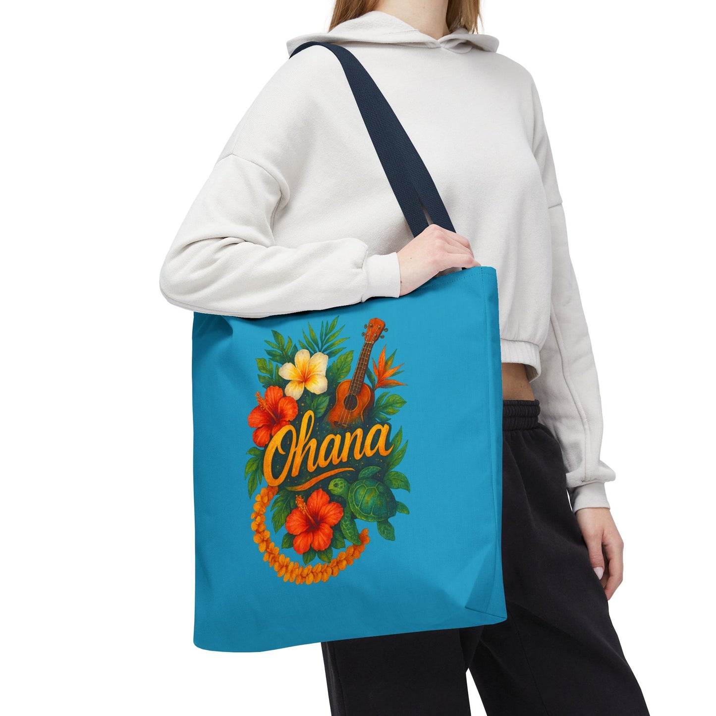 Hawaiian Ohana Tote Bag | Tropical Reusable Beach Bag | Aloha Gift Idea | Island Vibes Bag | Summer Tote | Luau Party Favor | Coastal Bag