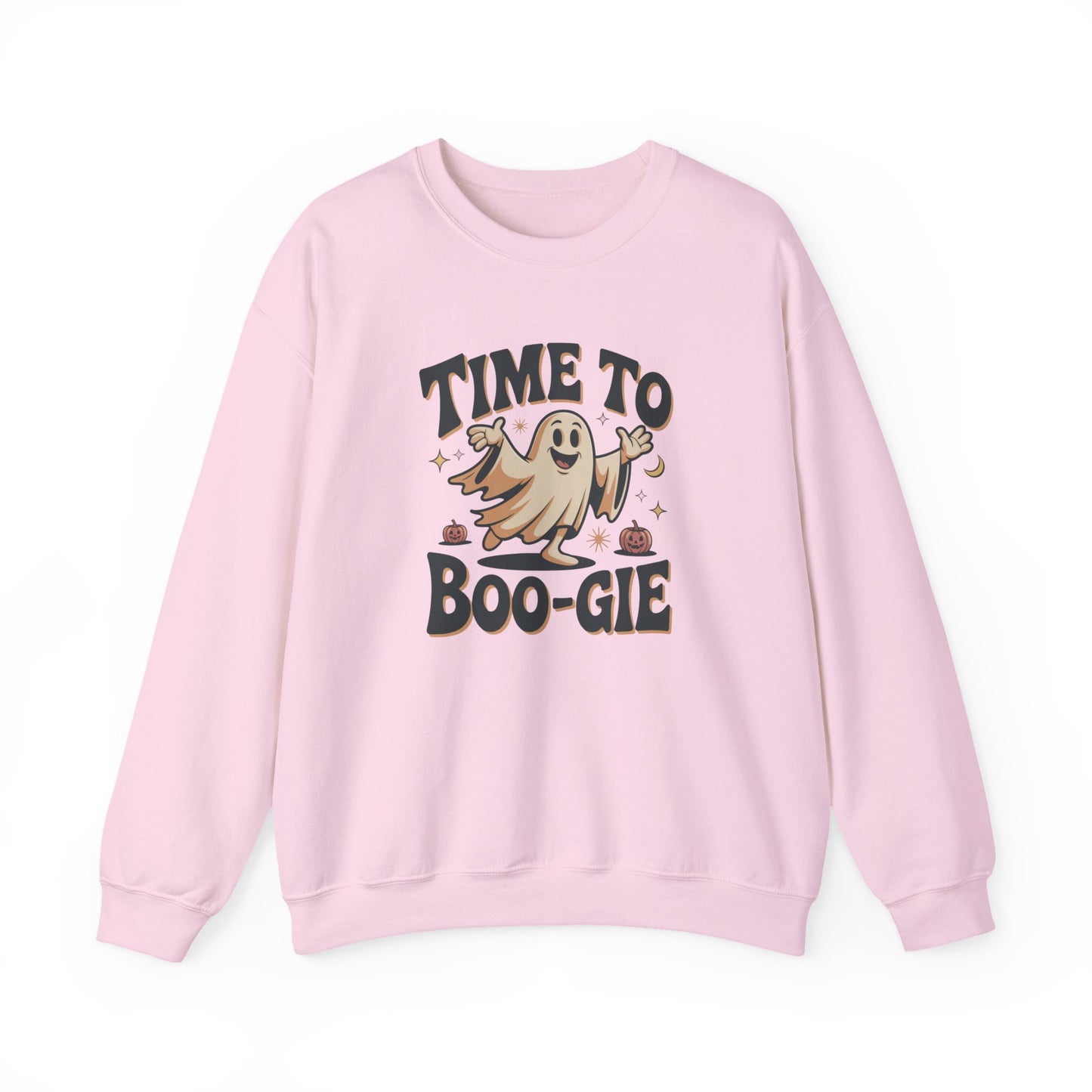 Time to Boo-gie Sweatshirt, Cute Ghost Halloween Crewneck, Spooky Sayings Graphic Pullover, Boo-gie Ghost Sweater, Fall Spooky Season Outfit