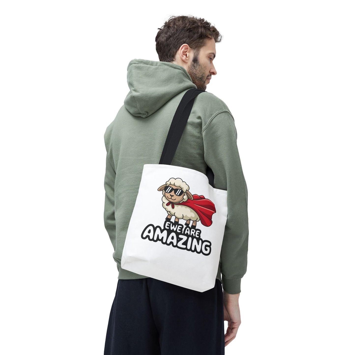 Sheep Tote Bag - Ewe Are Amazing Inspirational Bag Everyday Tote Funny Bag