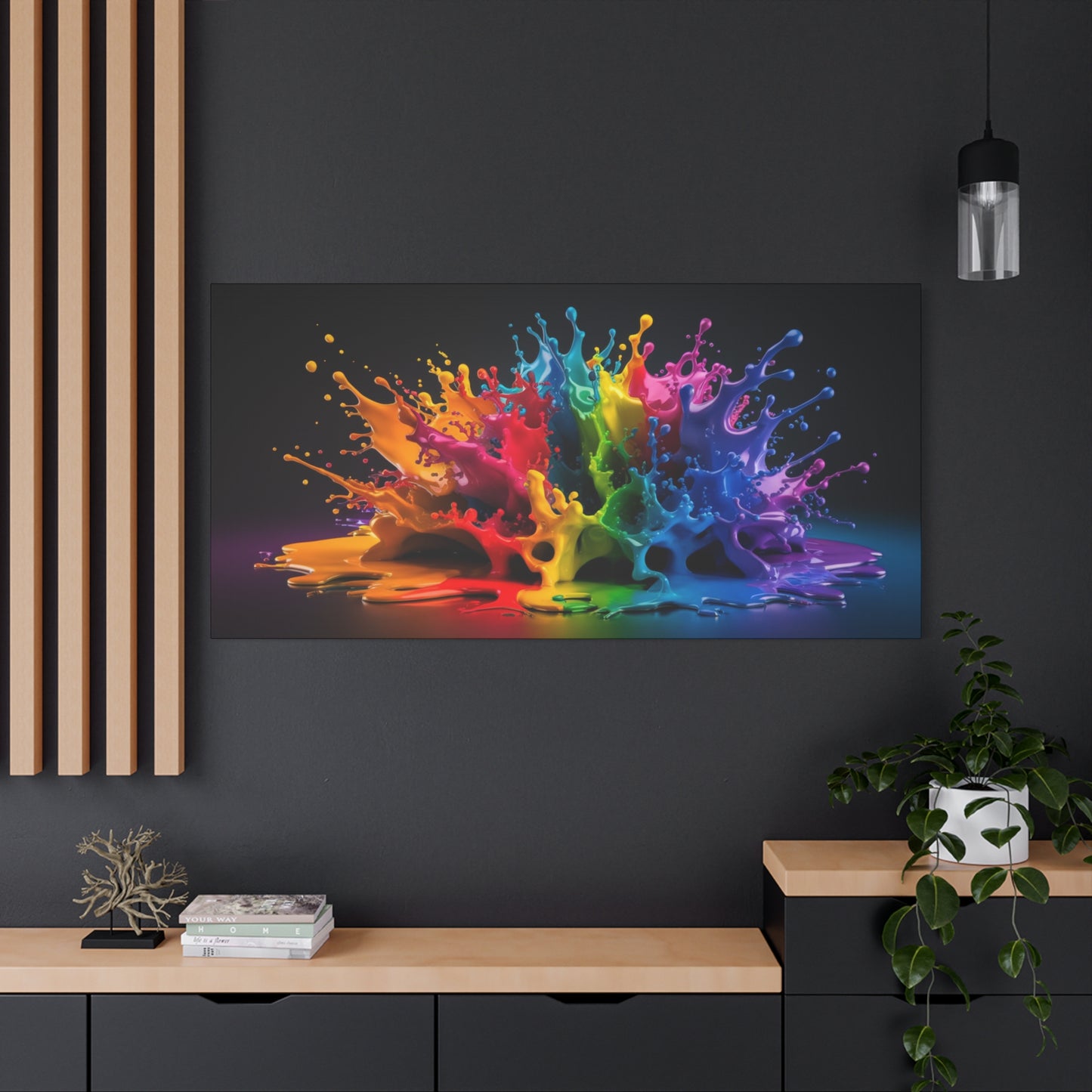 Chromatic Burst - Vibrant Abstract Canvas Art