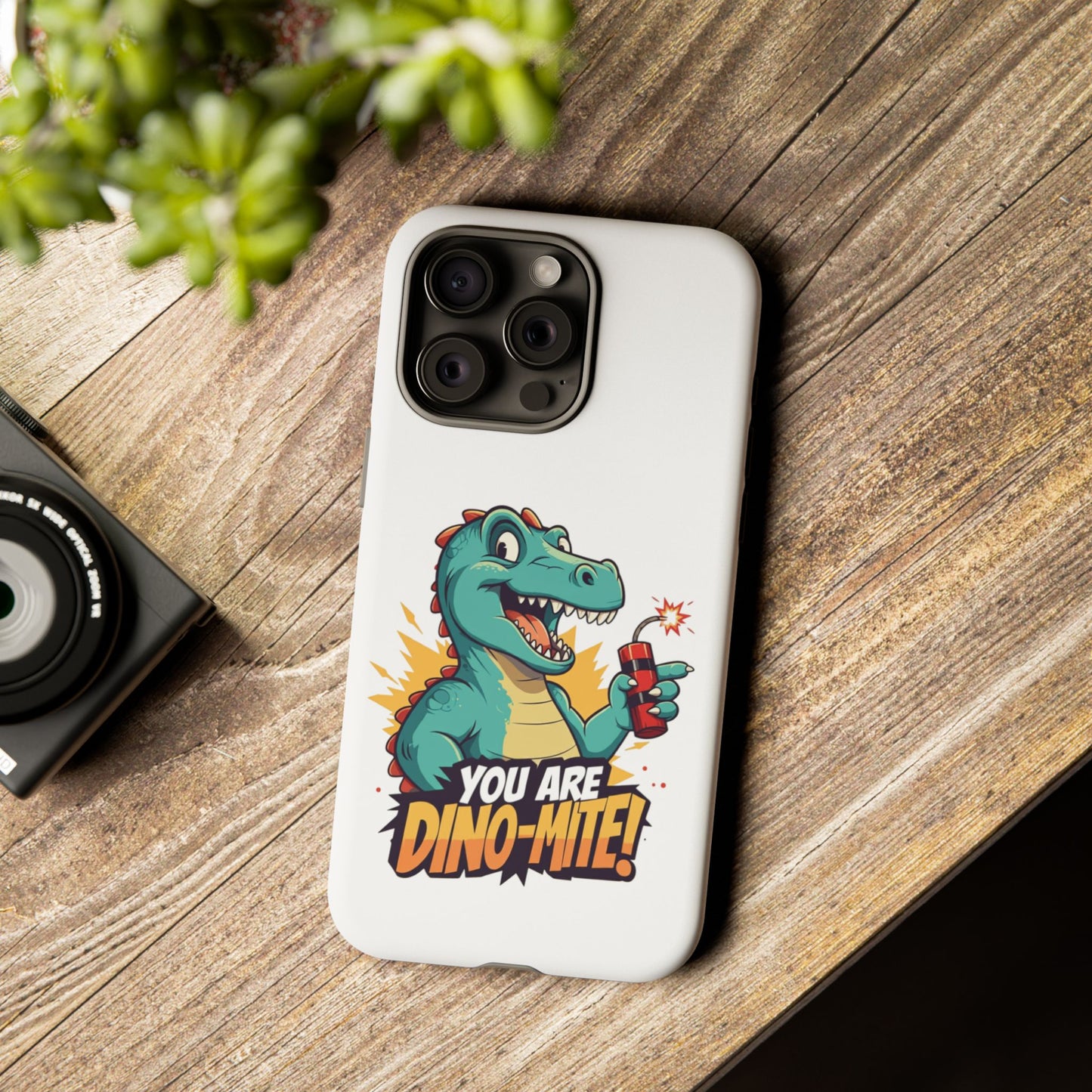 iPhone Case - Dino-Mite Pun Design
