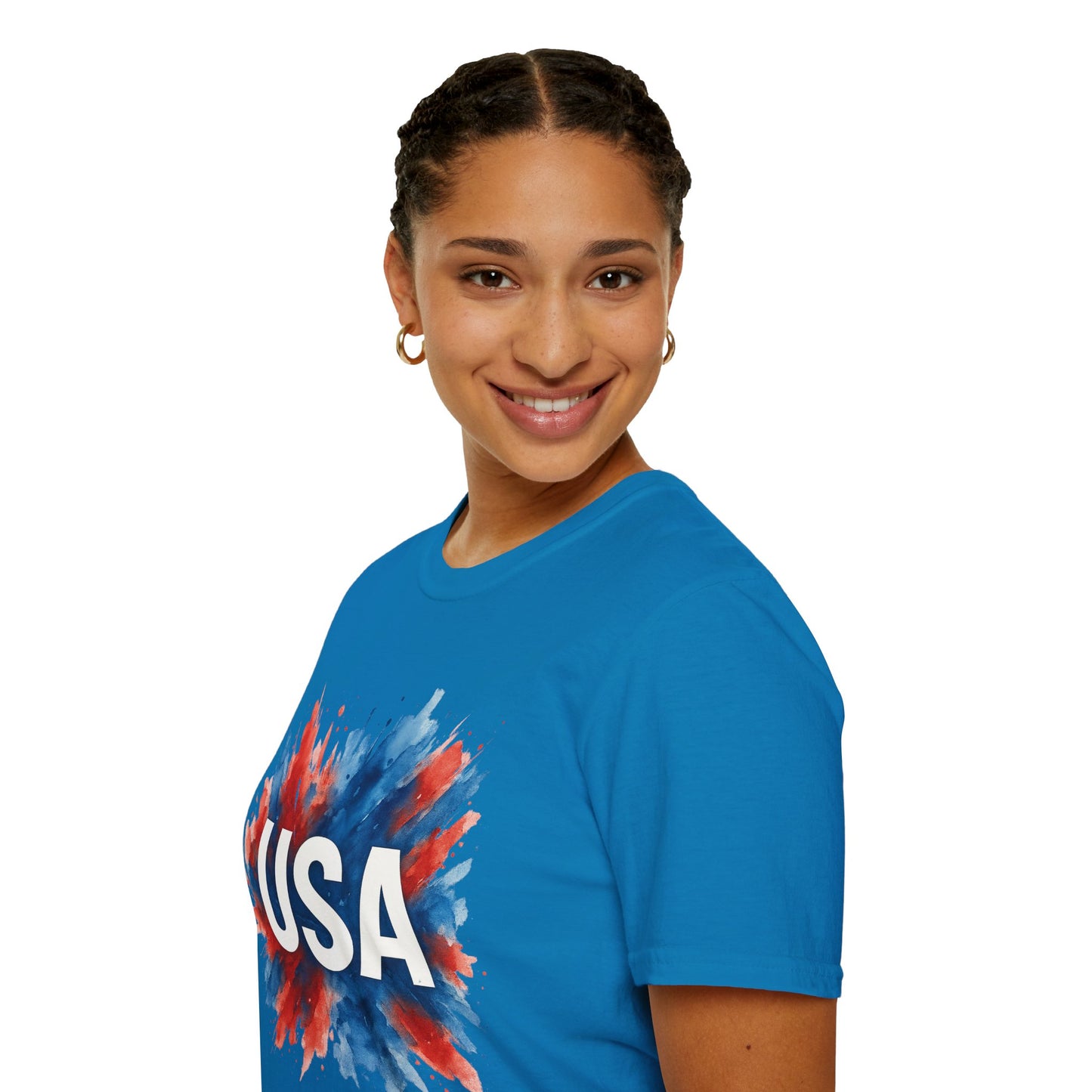 Watercolor USA T-Shirt Unisex | Red White Blue Shirt | Patriotic Graphic Tee | July 4th Shirt | Independence Day Tee | American Flag Shirt