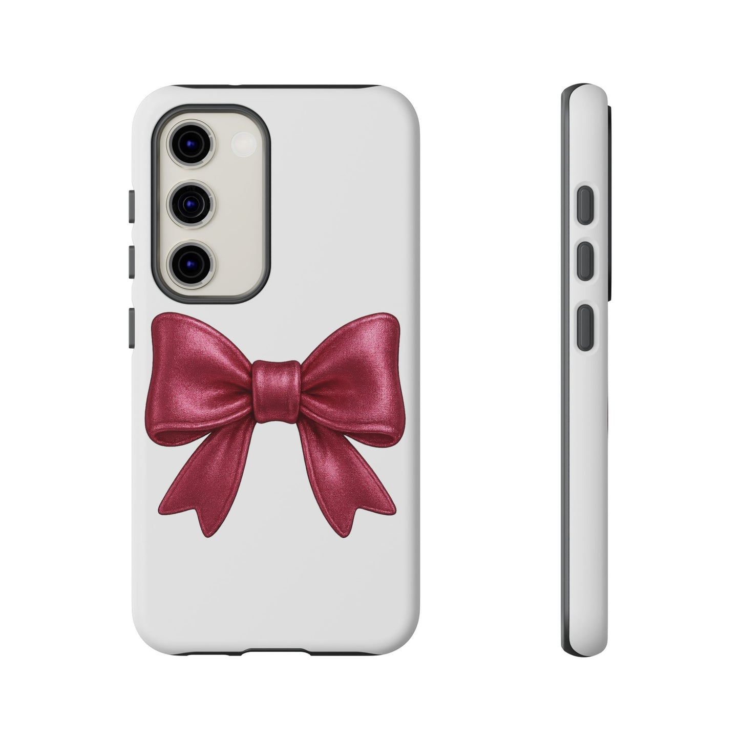 Pink Bow Samsung Case – Cute Girly Phone Cover – Glossy Ribbon Case for Samsung Galaxy – Aesthetic Phone Accessory – Gift for Her