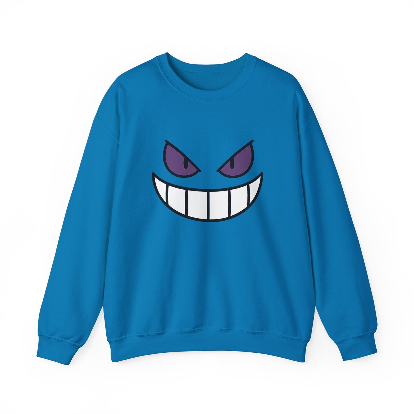 Sinister Grin Sweatshirt, Creepy Smile Crewneck, Dark Cartoon Face Sweatshirt, Halloween Gothic Sweatshirt, Spooky Grin Pullover