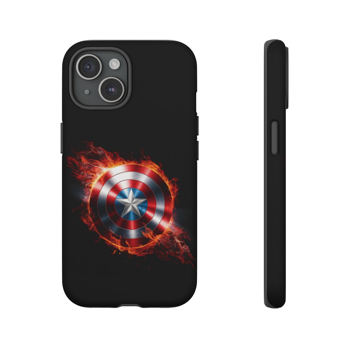 iPhone Case - Captain America Shield in Flames