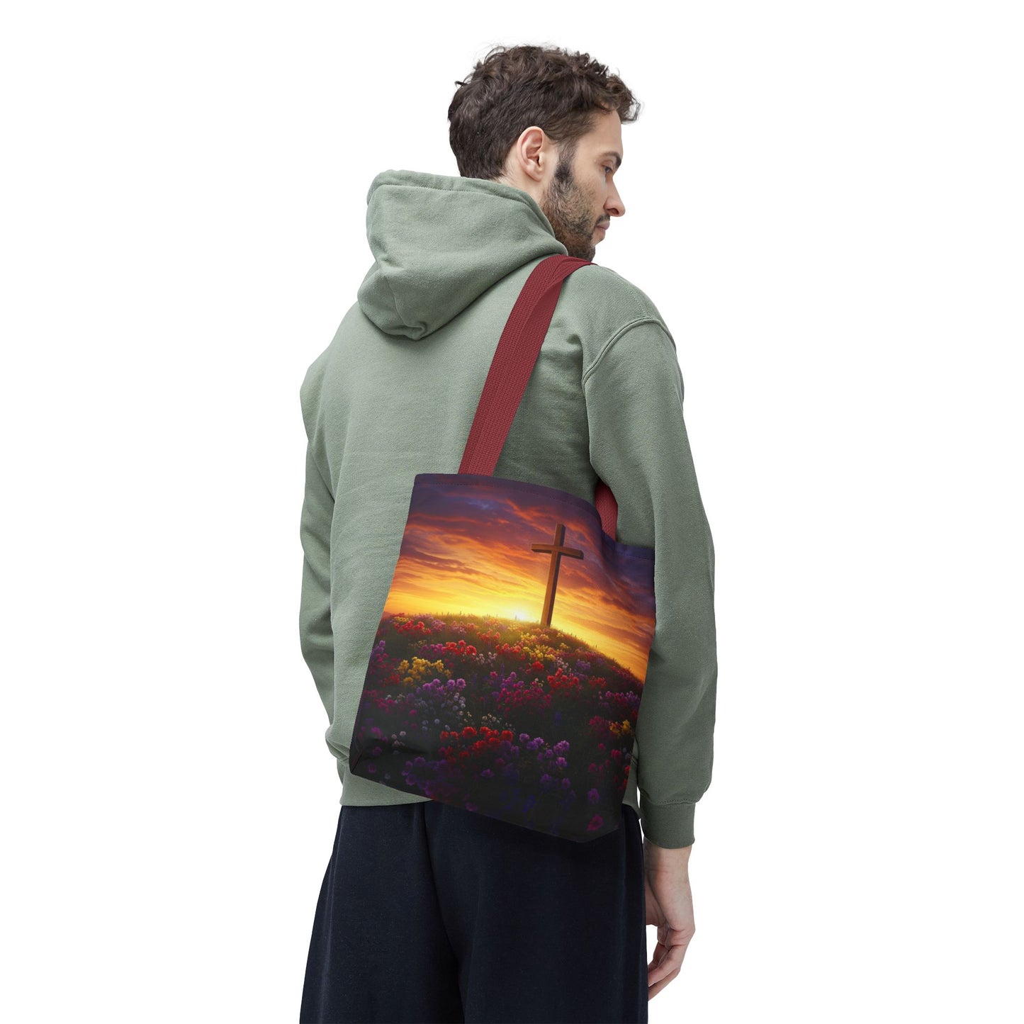 Da Vinci Cross Tote Bag Christian Bag Spiritual Tote Religious Tote Bag