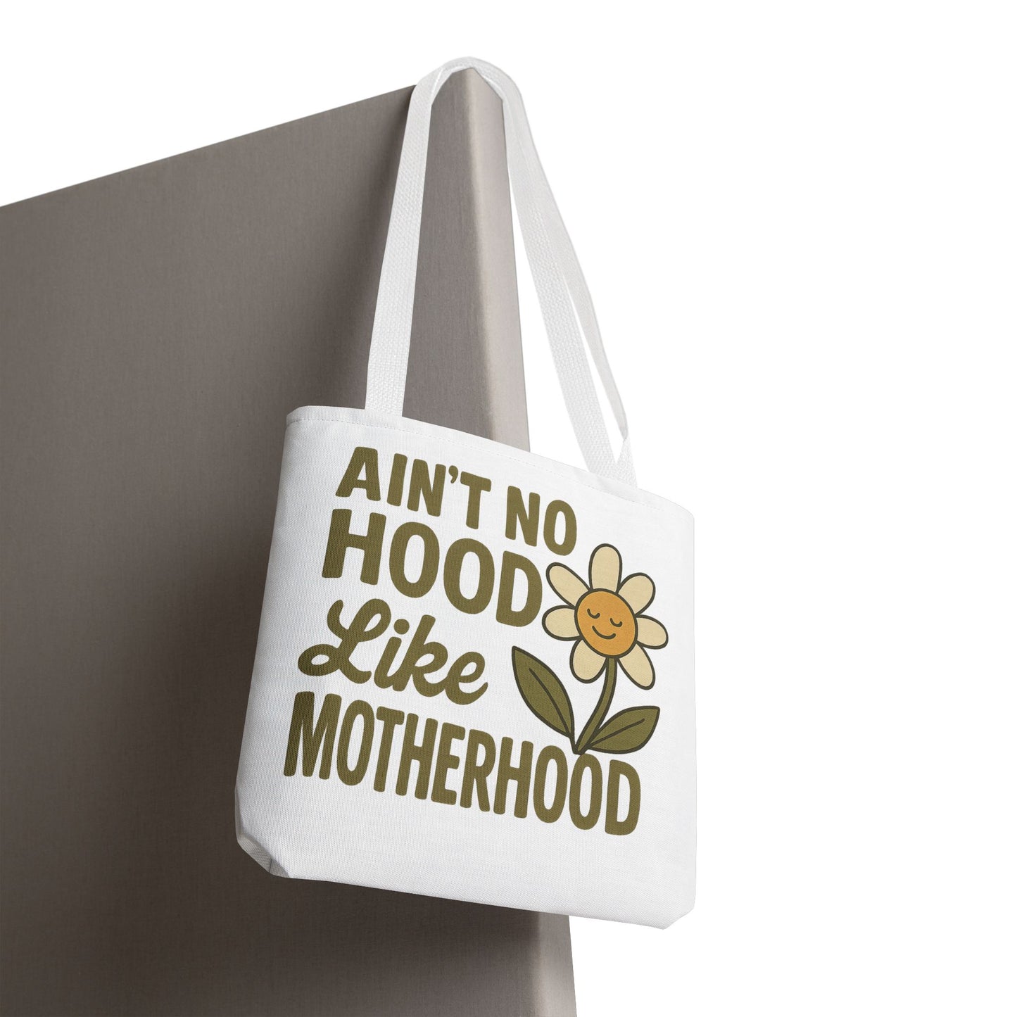 Motherhood Tote Bag with Flower Design Mother's Day Bag Tote for Mom Reusable Shopping Bag