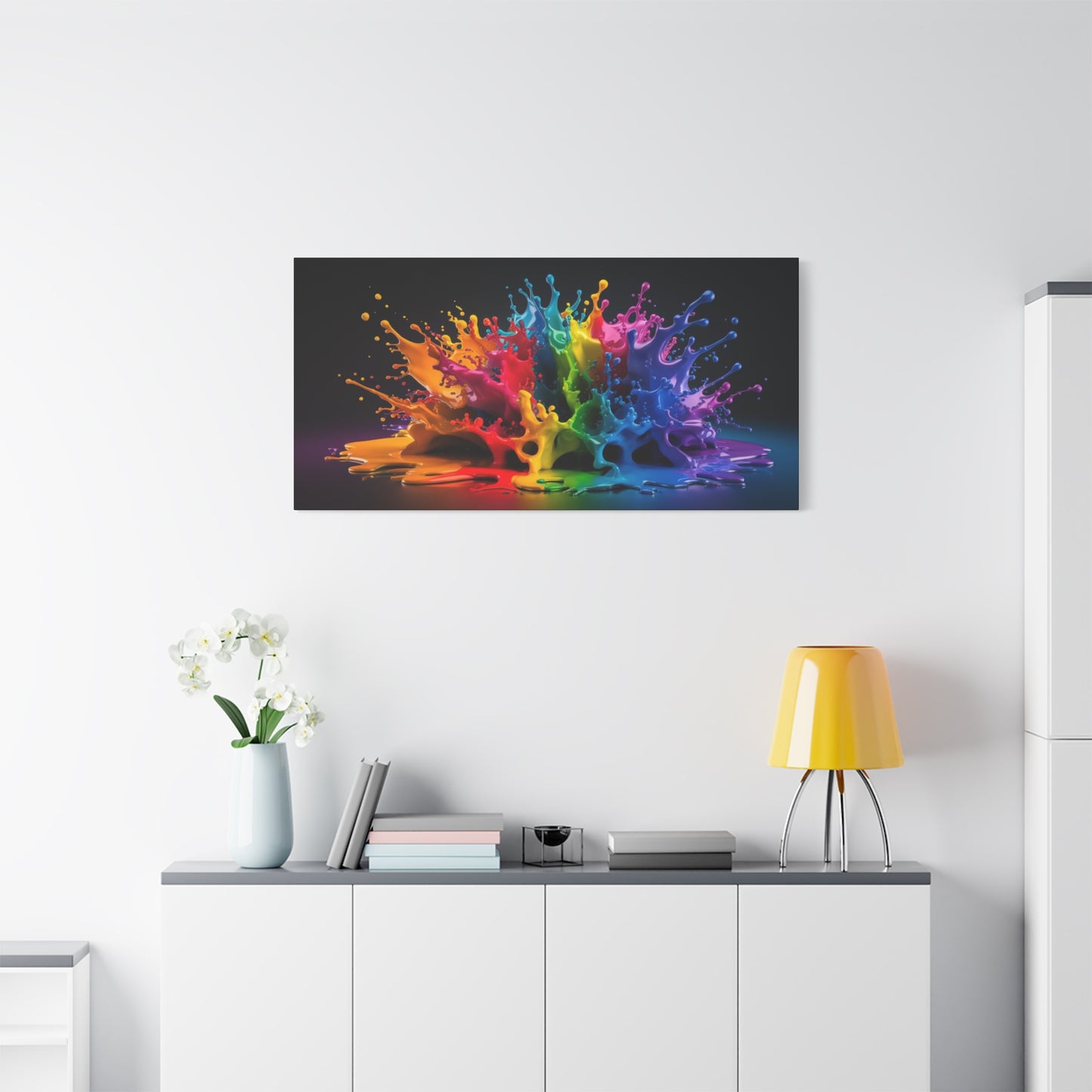 Chromatic Burst - Vibrant Abstract Canvas Art