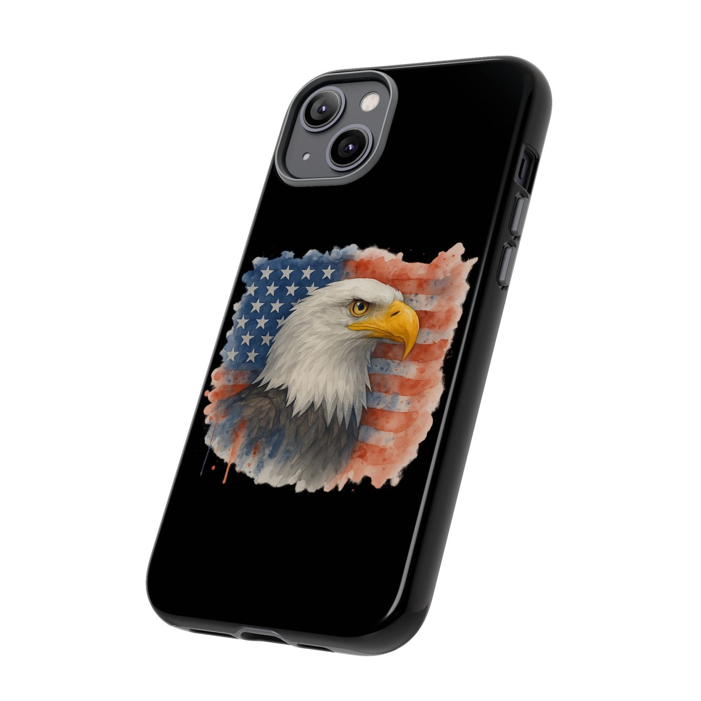 Patriotic Eagle Phone Case for iPhone - Tough Cases with American Flag Design 4th of July Case Memorial Day Veteran's Day