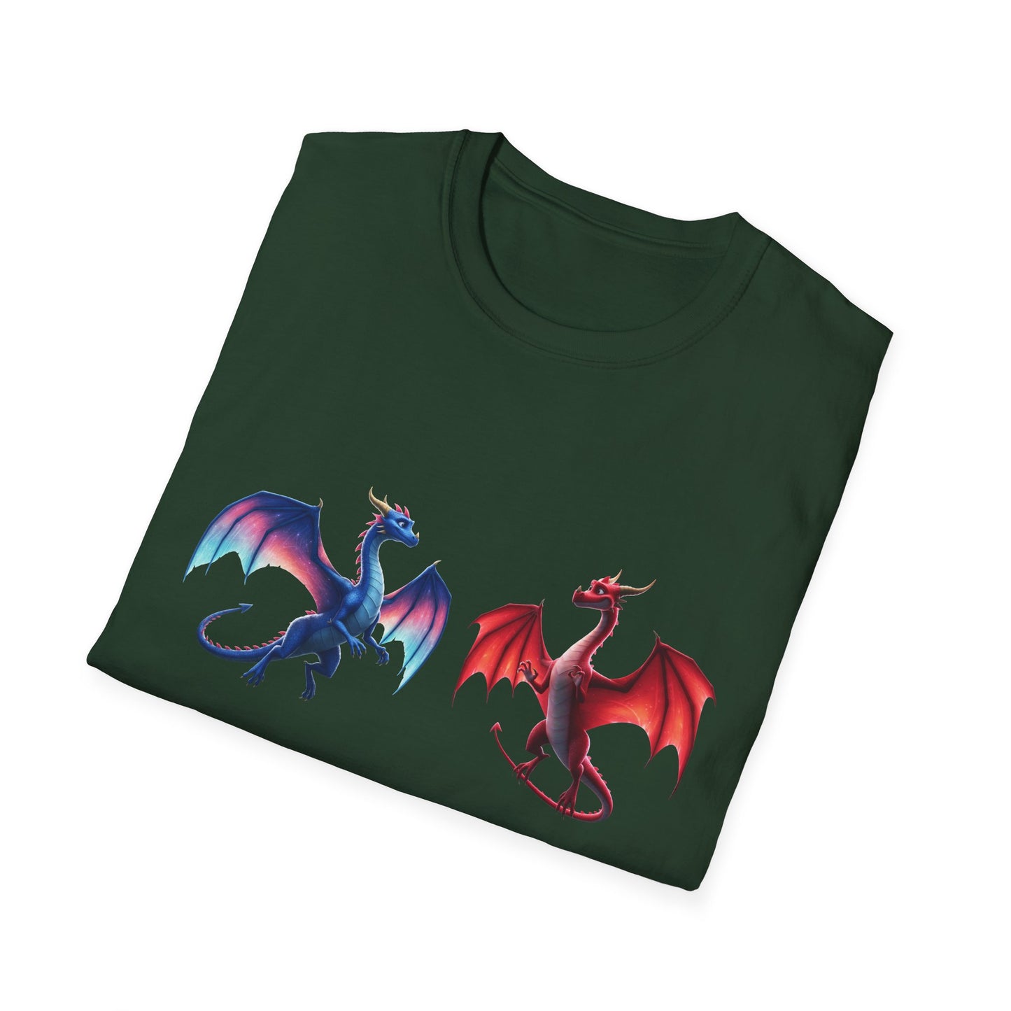Dragon Duel Fantasy T-Shirt | Fire & Ice Dragon Graphic Tee | Unisex Gamer Shirt | DnD Gift | Cool Mythical Creature Shirt