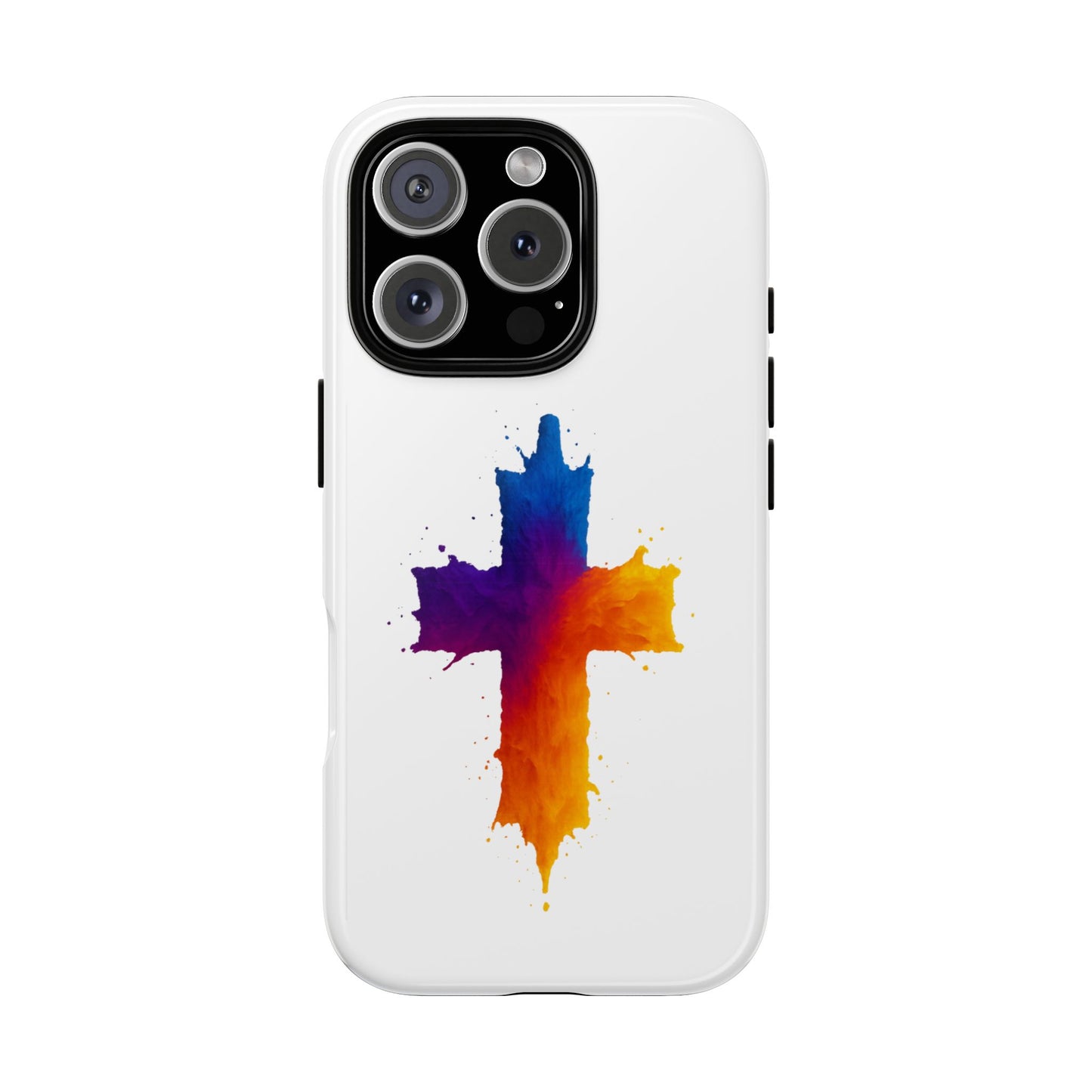 Christian iPhone Case – Watercolor Cross Phone Cover, Faith Gift for Her or Him, Inspirational iPhone Accessory