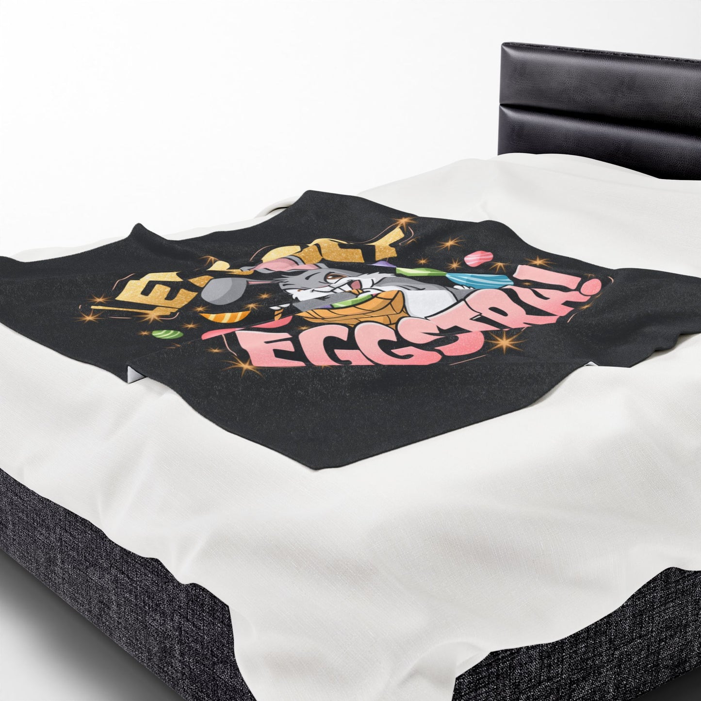 Easter Bunny Plush Blanket Throw Easter Decor Lets Get Eggstra