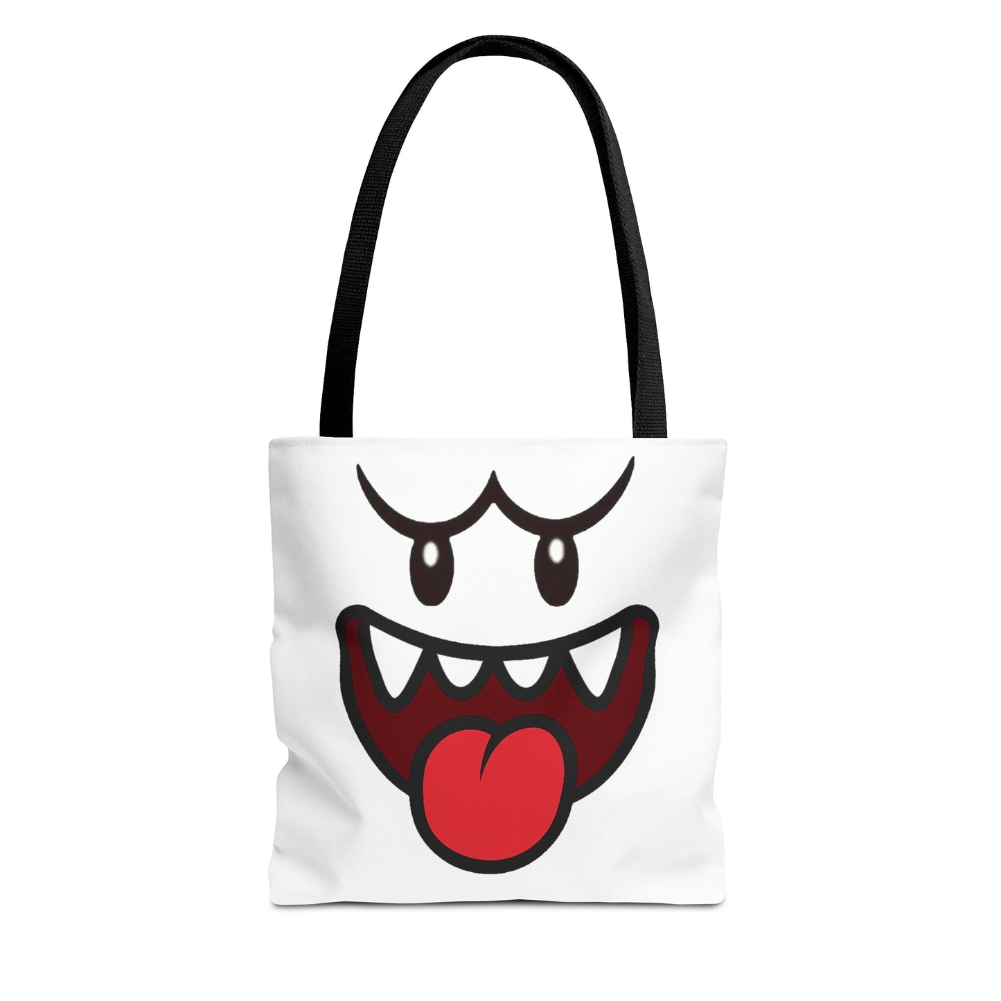 Funny Ghost Face Tote Bag, Spooky Halloween Shopping Bag, Creepy Cute Gamer Tote, Novelty Reusable Canvas Bag, Horror Themed Trick or Treat Bag