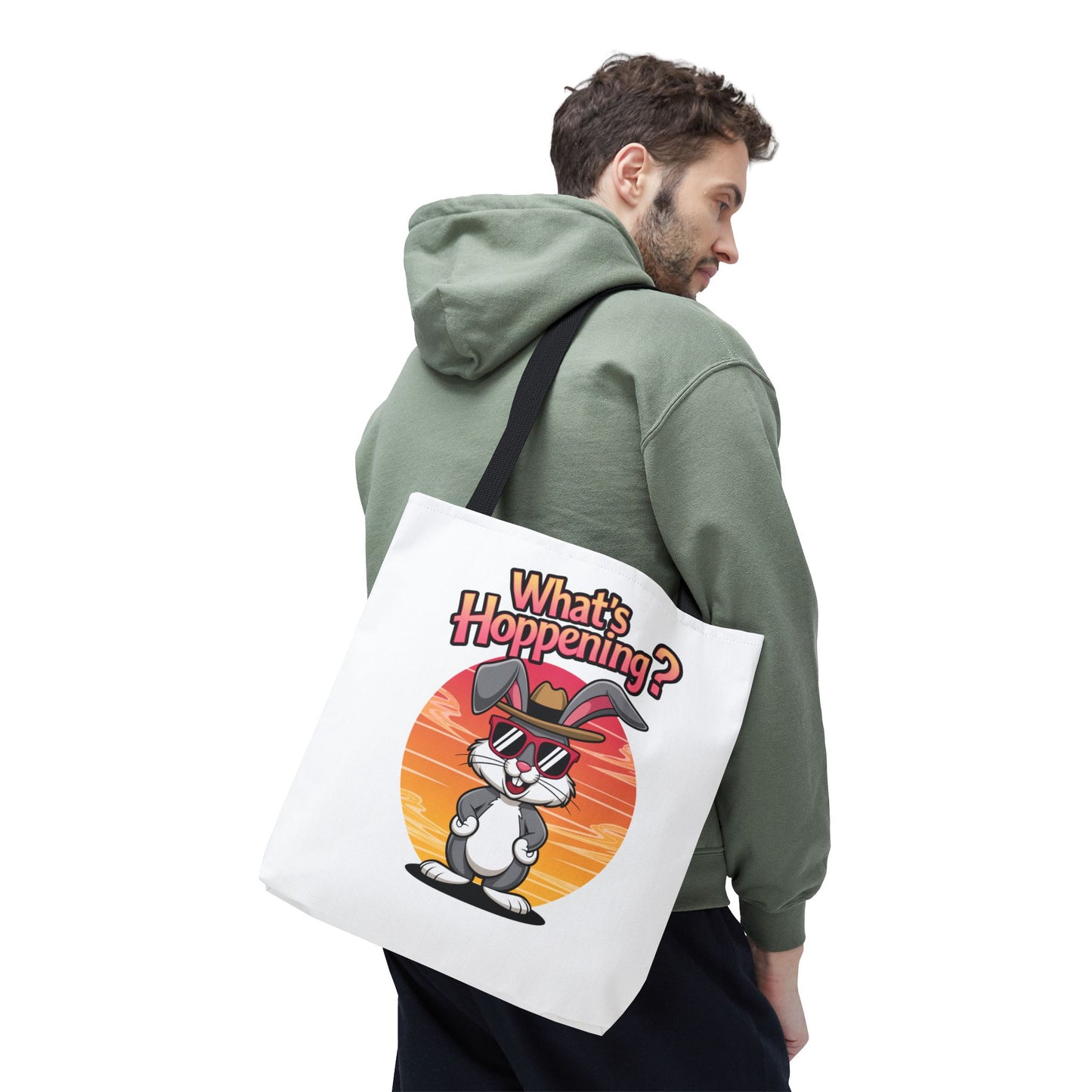 Bunny Tote Bag - 'What's Hoppening'