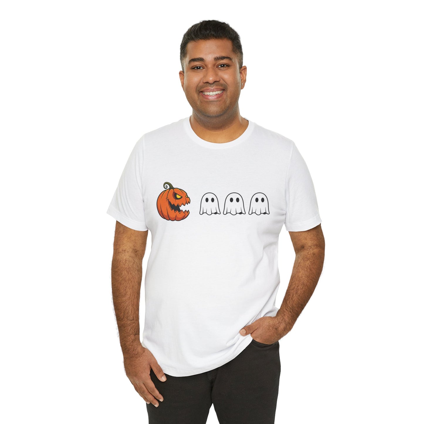 Pumpkin Pac-Man Shirt, Halloween Arcade Tee, Pumpkin Chase Ghosts Tee, Retro Gaming Halloween, Spooky Season Shirt, Vintage Game Pumpkin Top