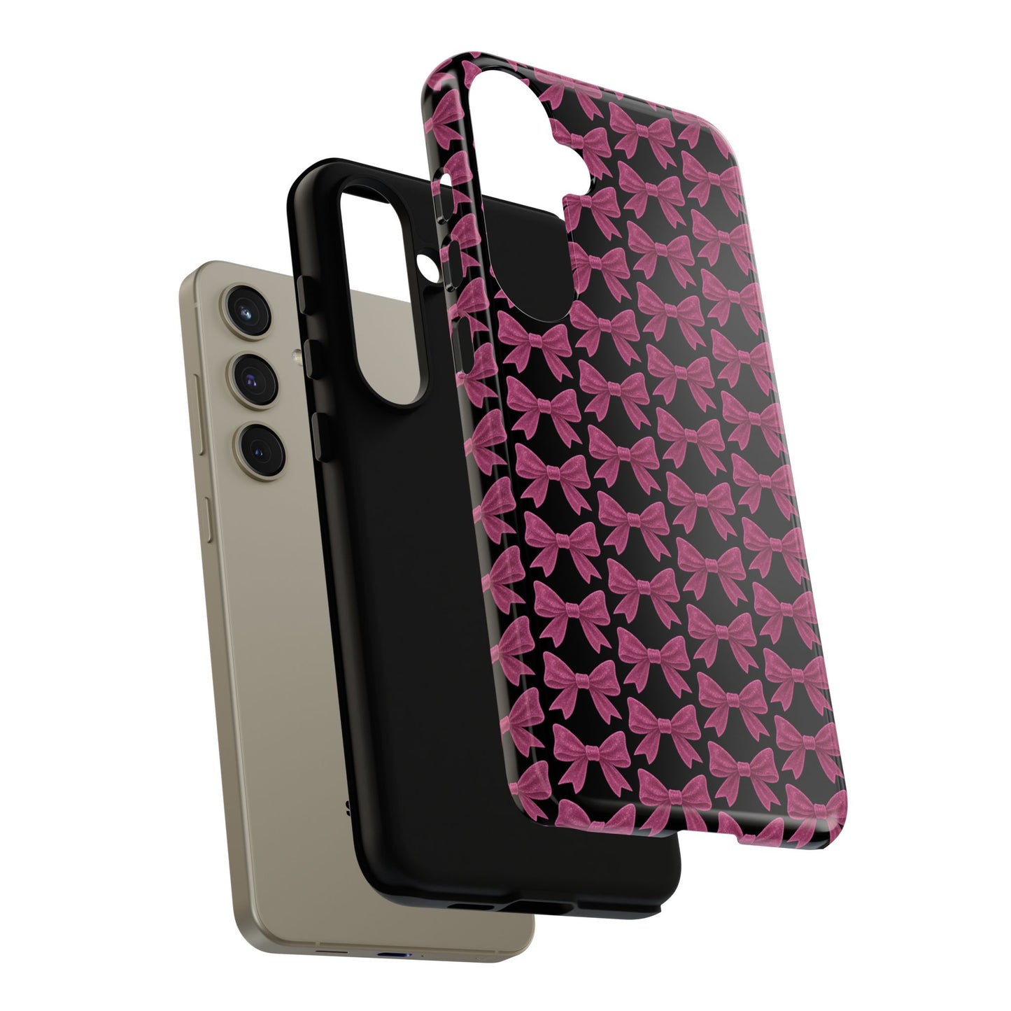 Pink Bow Samsung Case Coquette Aesthetic Phone Cover Cute Girly Phone Case Glossy Y2K Accessory Kawaii Samsung Case Gift