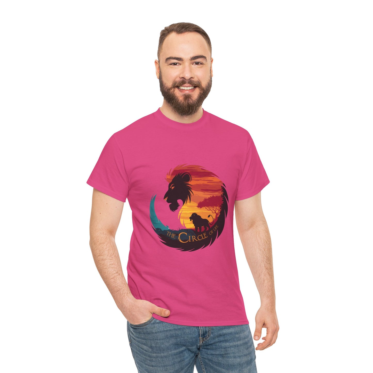 The Circle of Life Lion Shirt – Sunset Safari Wildlife Graphic Tee – Inspirational Nature T-Shirt for Animal Lovers & Adventure Fans