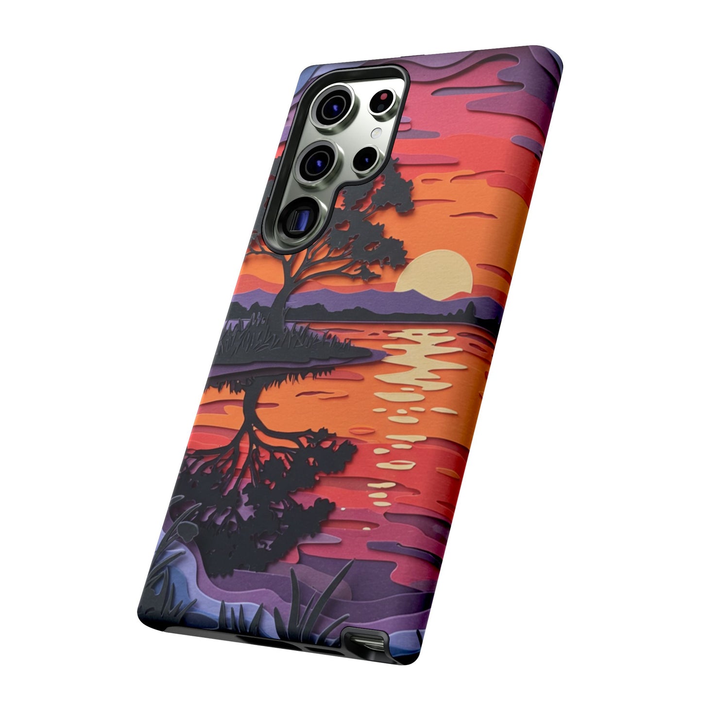 Samsung Galaxy Case - Colorful Paper Art Sunset