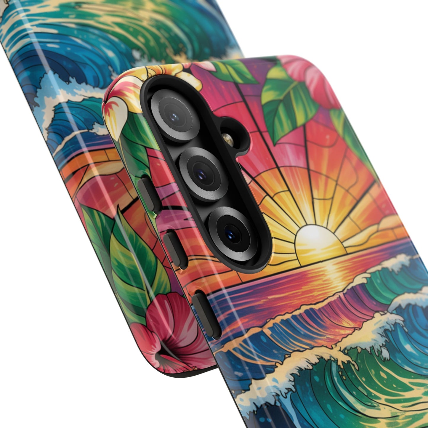 Samsung Galaxy Case Ohana Hawaiian Wave Phone Cover Sunset Tropical Beach Art Protective Case Gift for Samsung Lovers